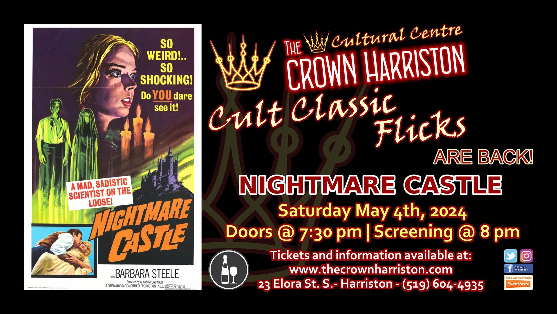 Nightmare Castle screening at the Cult Classic Flicks