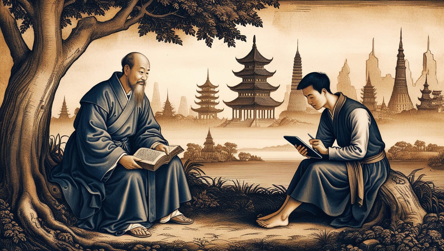 a man and a woman sitting on a bench