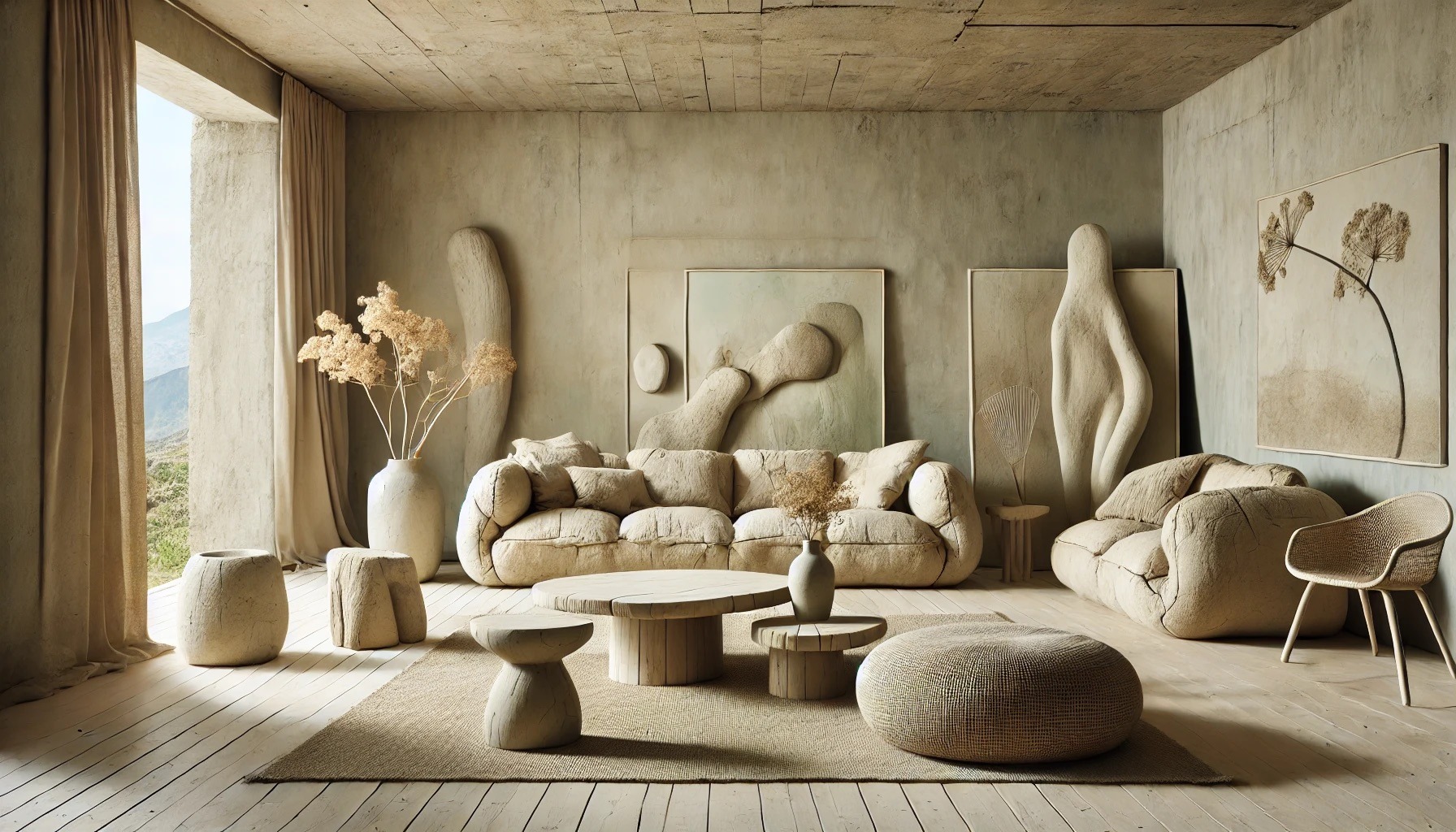 Wabi Sabi Paper Mache Interior Desin