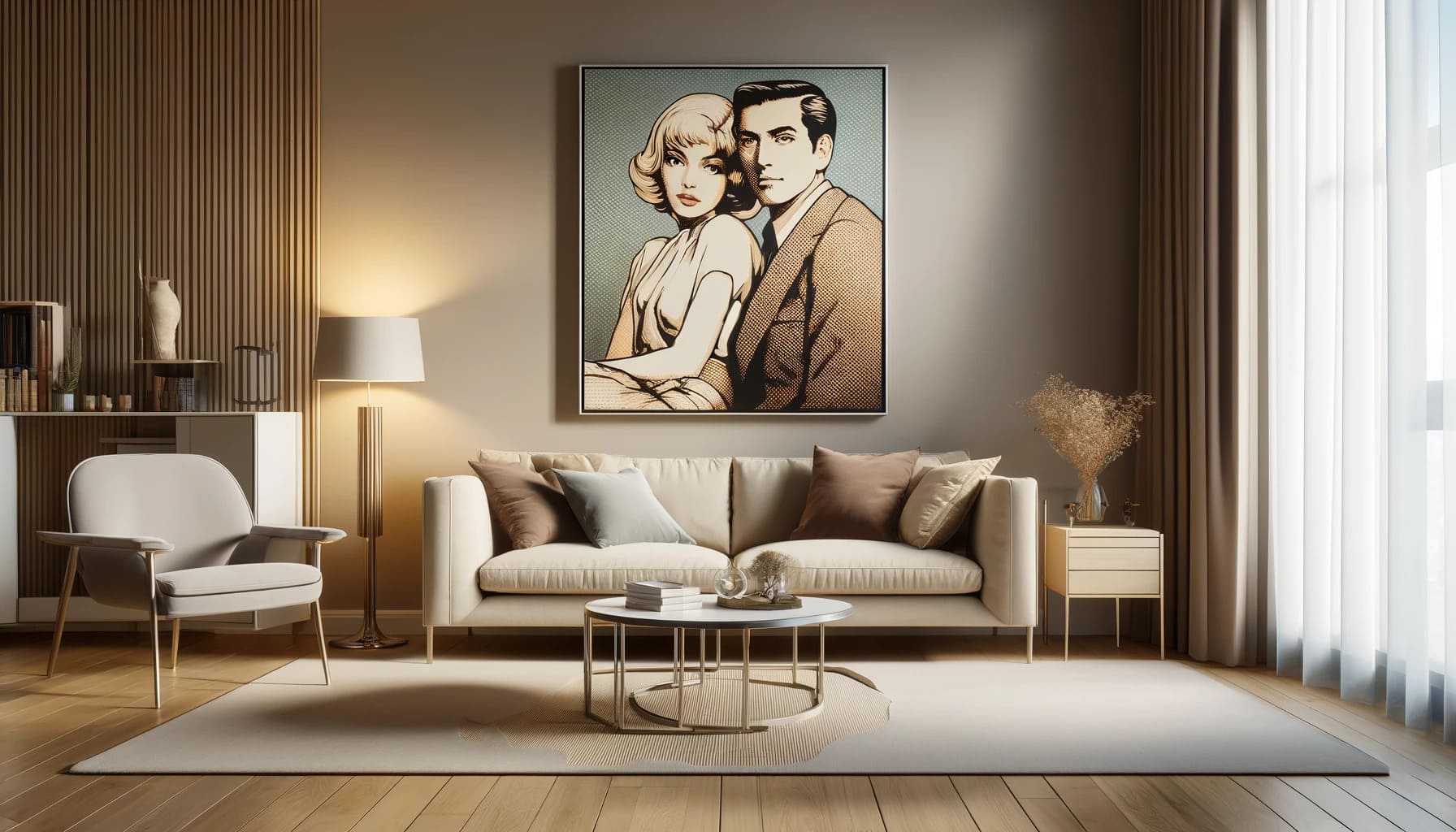 Casal em estilo Pop-Art.