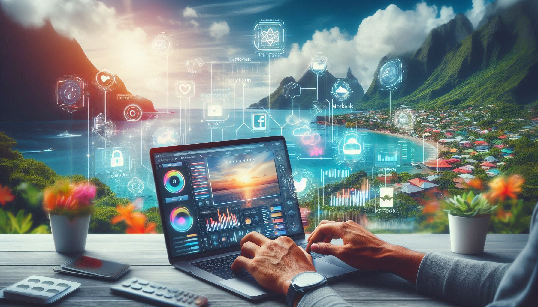 gestion des réseaux sociaux réunion 974