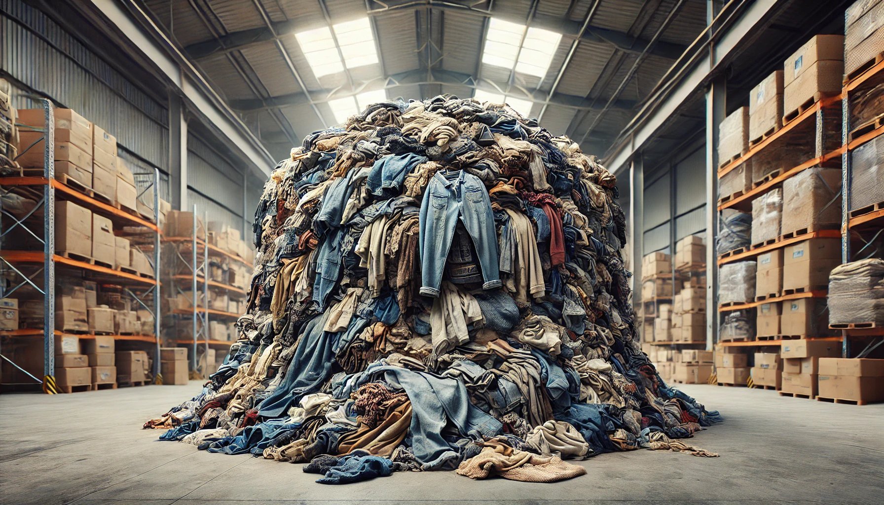 a pile of clothes stacked on top of each other