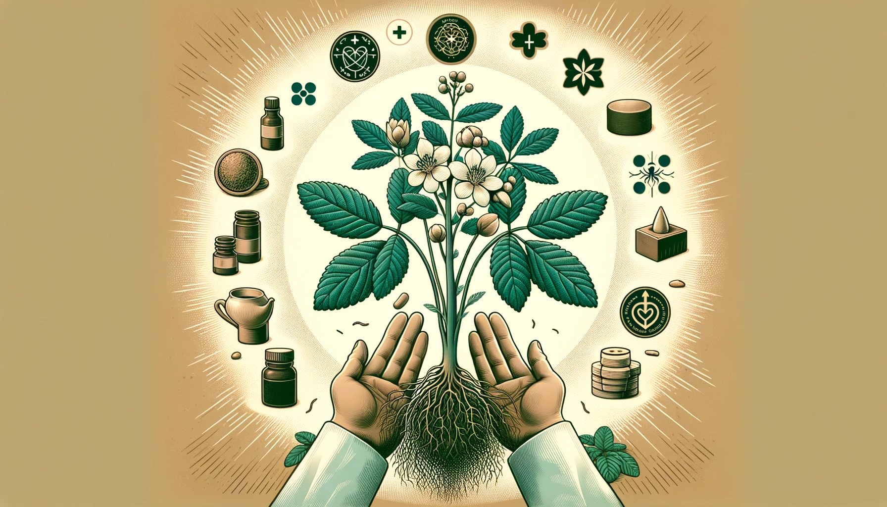 a person holding a plant with a plant in it