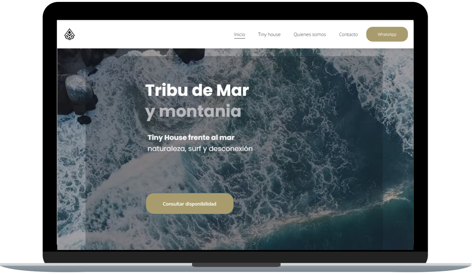 Mockup Sitio web Tribu de mar y montania desktop
