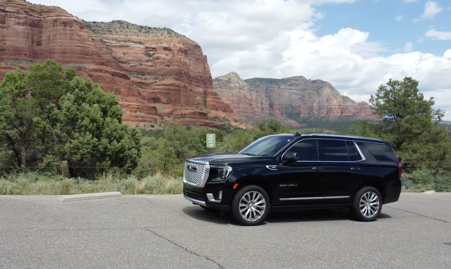 Our fleet in front of Sedona's beautiful red rocks.