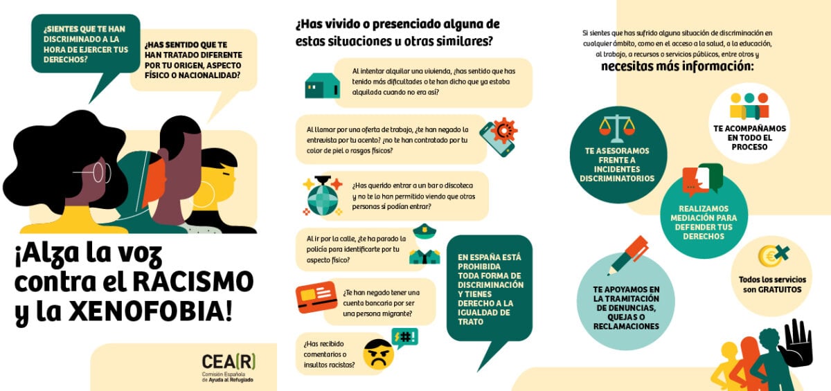 Racismo y xenofobia en España, apoyo y denuncia