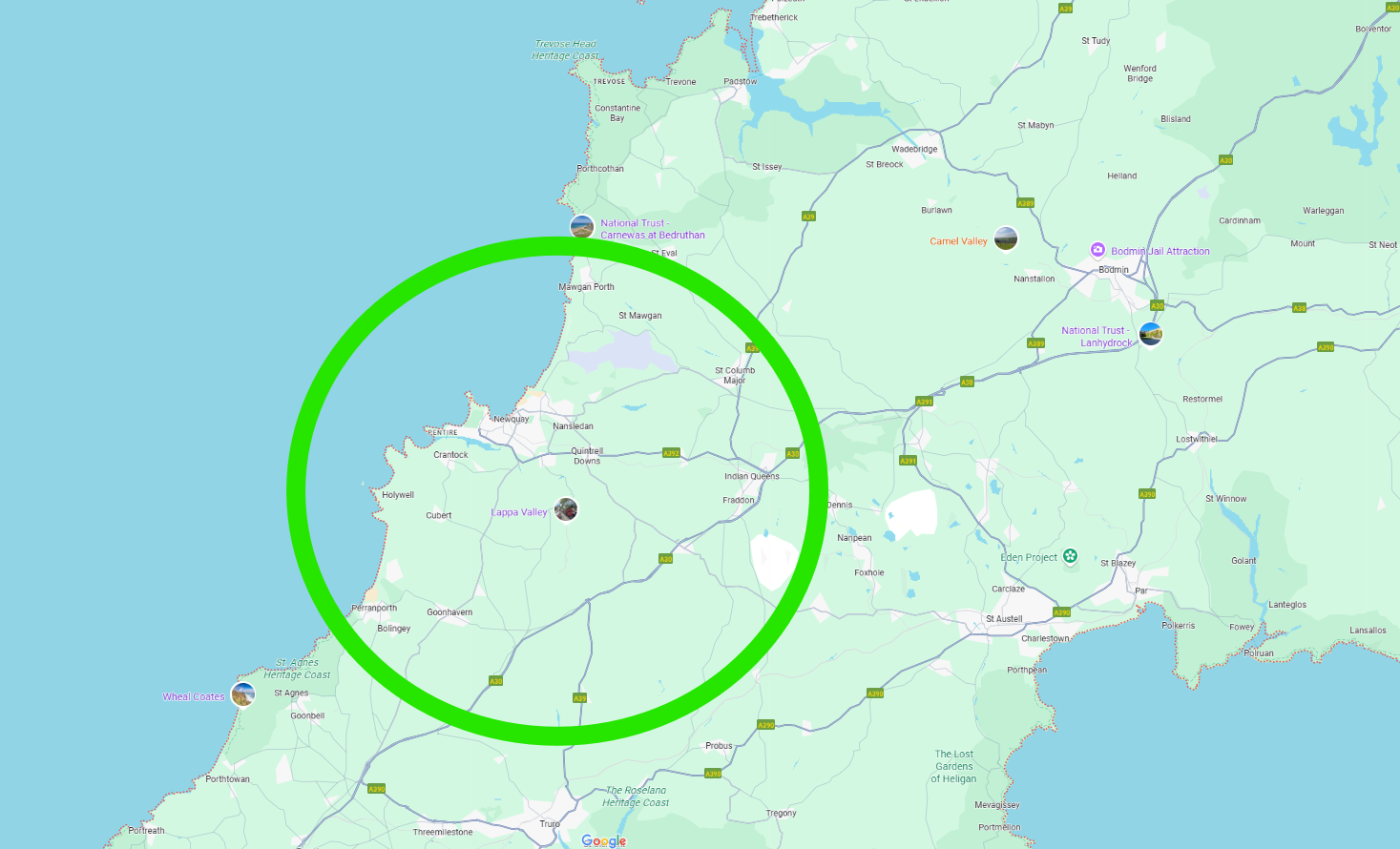 map of area with cover