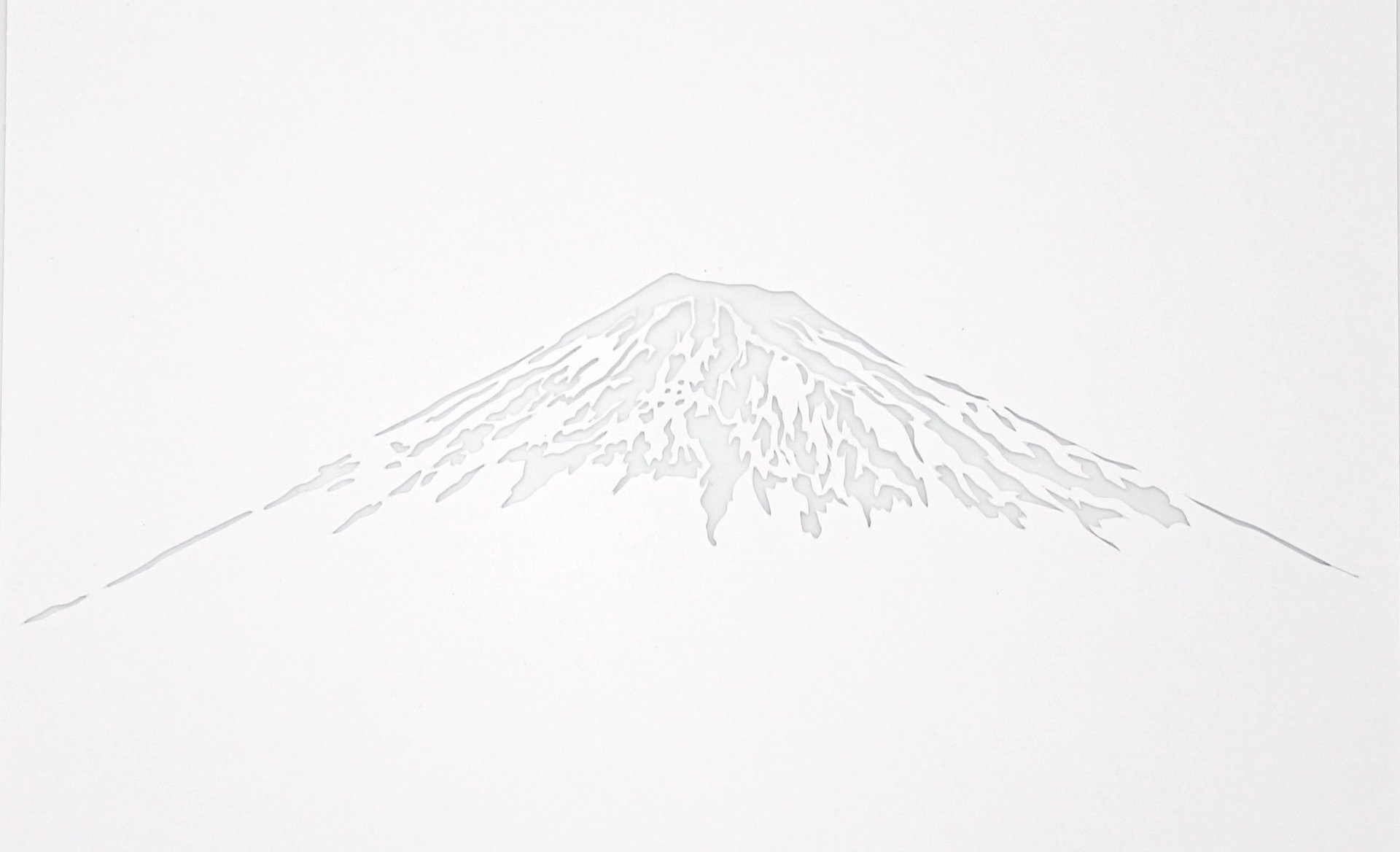 Mont Fuji blanc sur blanc