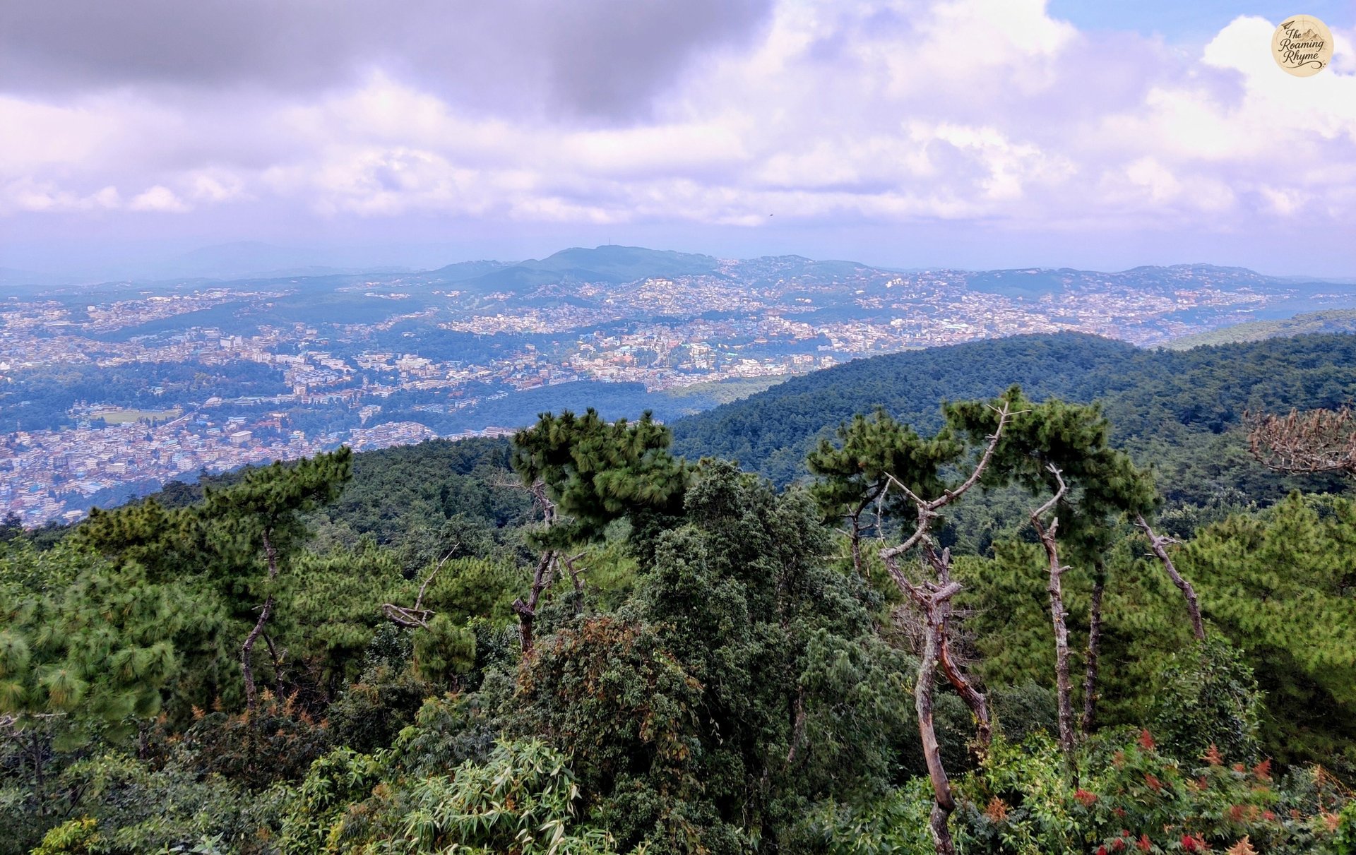 A bird's-eye view of Shillong - captured from the majestic Shillong Peak.