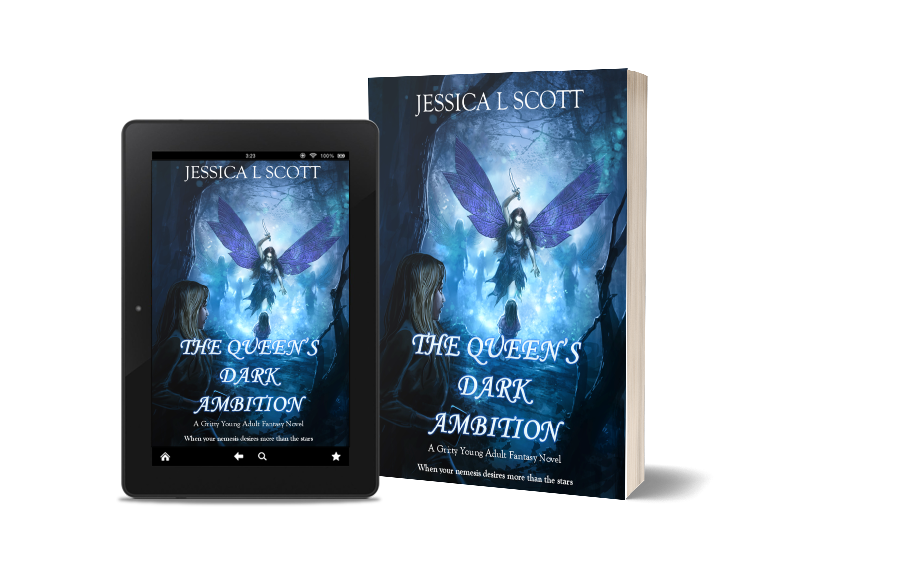 Paperback and ebook of the Queen's Dark Ambition