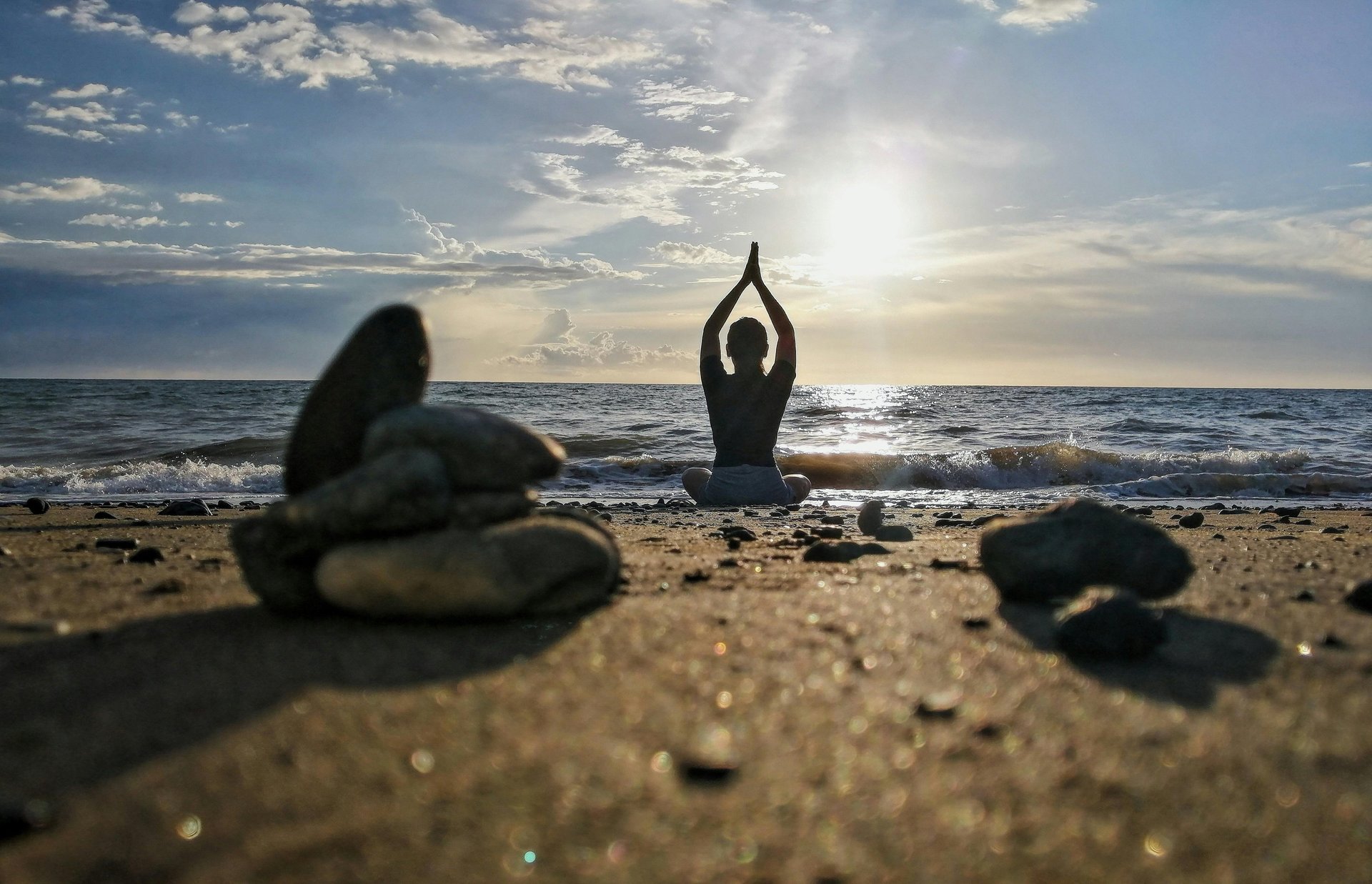 Yoga on the beach