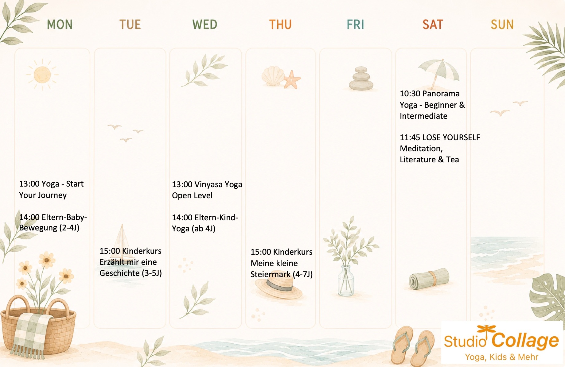 Studio Collage Stundenplan Graz Seiersberg