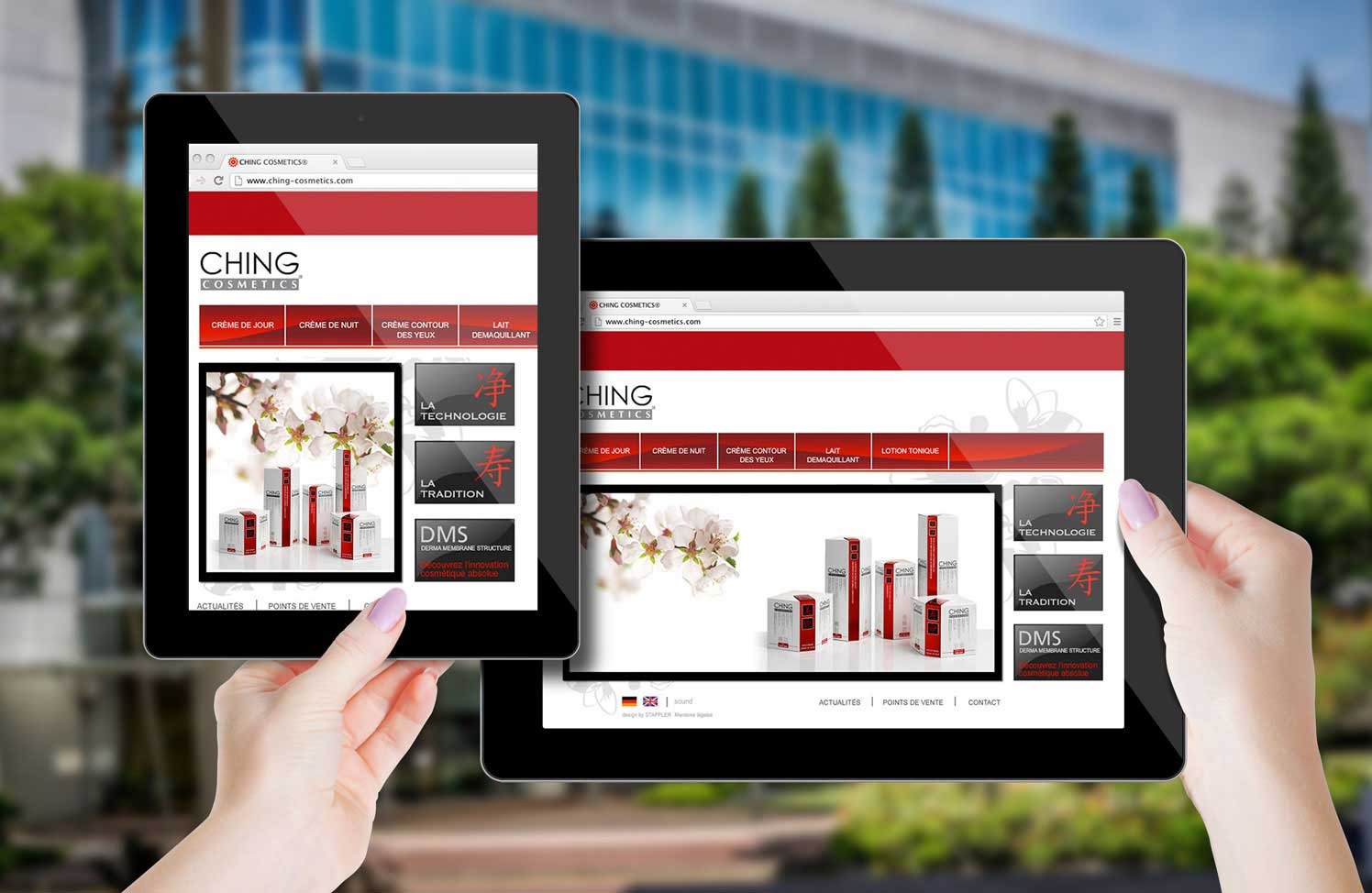Site responsive tablettes