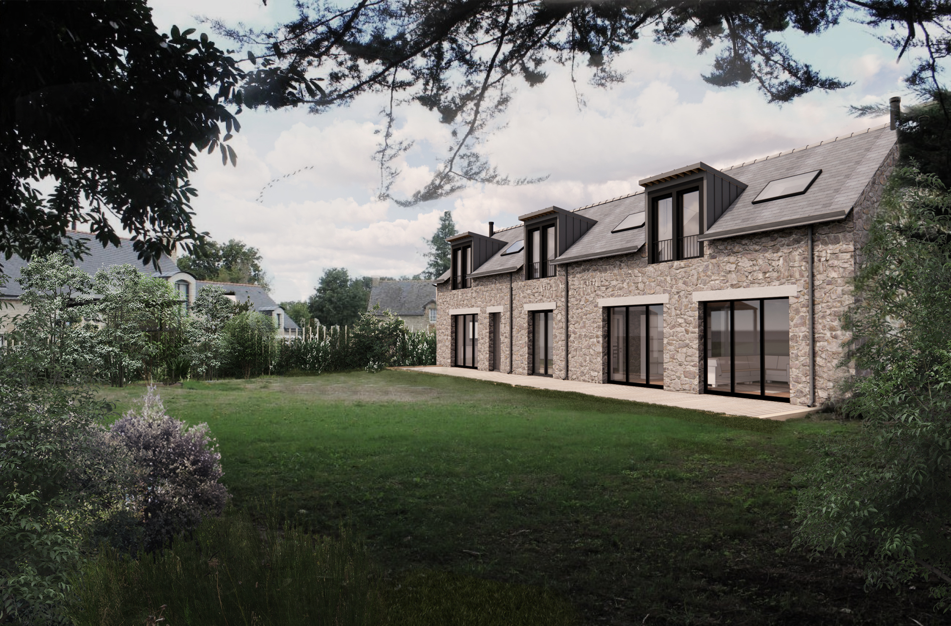 Rénovation écologique d'une longère, pays de Vannes