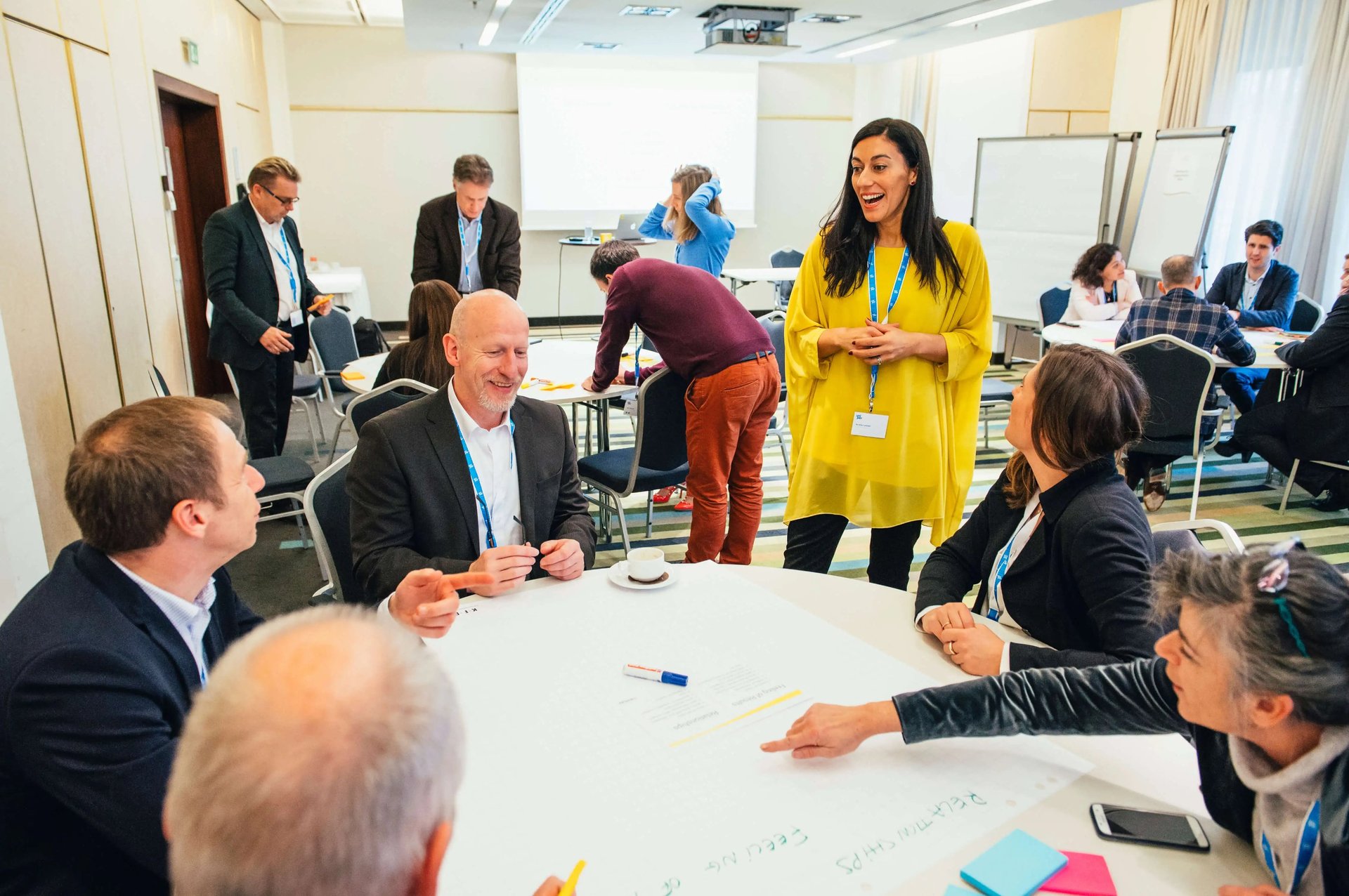 Aurelie Litynski giving a workshop on positive leadership