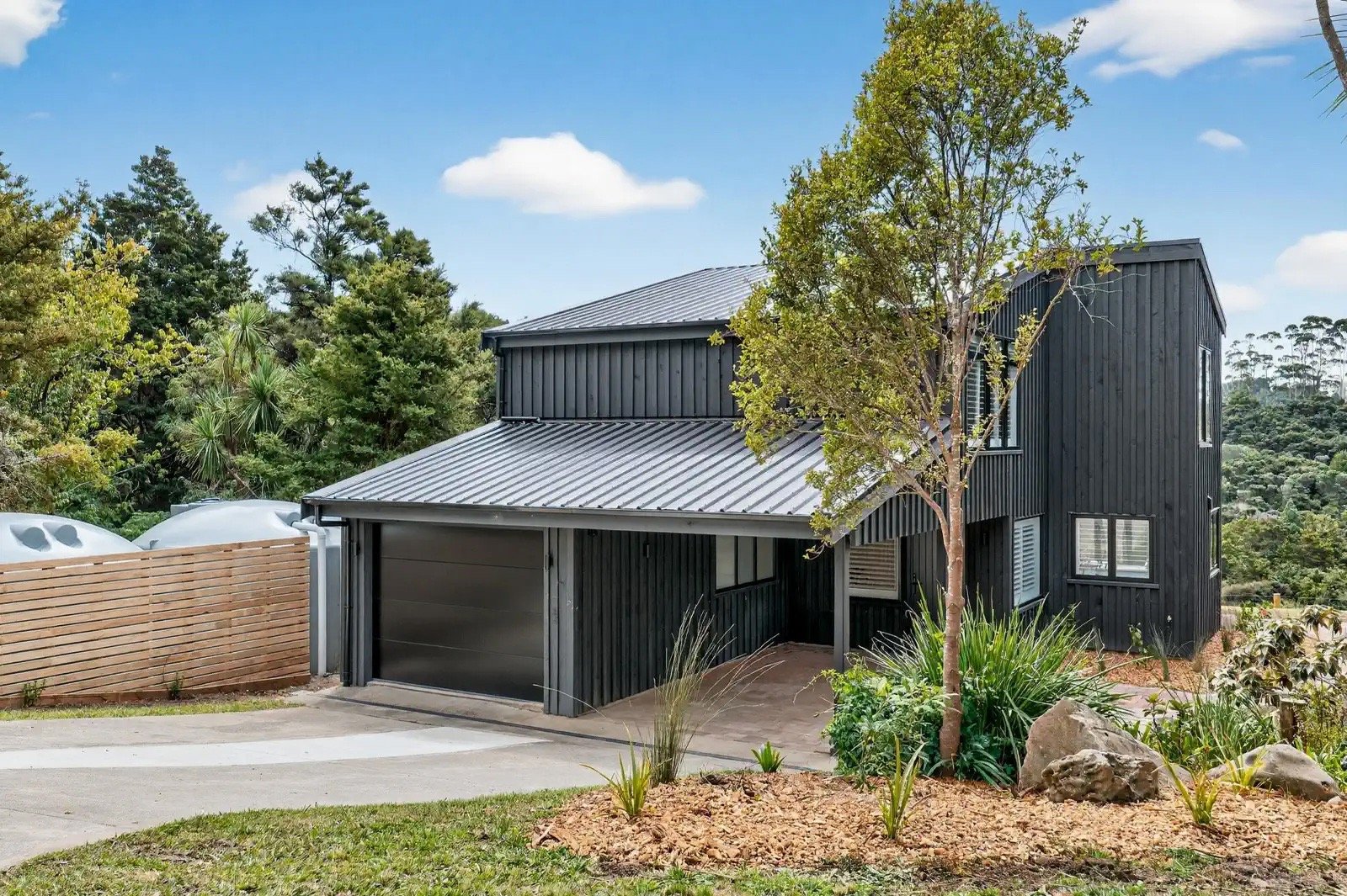Kaiwaka Mangawhai Road home renovation - exterior and garage - CHR Builders