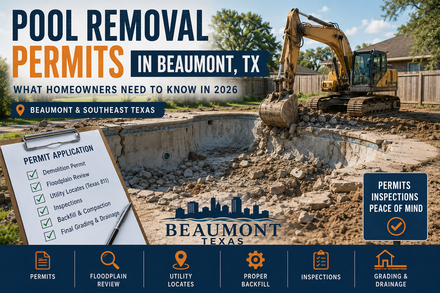 Pool Removal Permits in Beaumont, TX 2026 Requirements