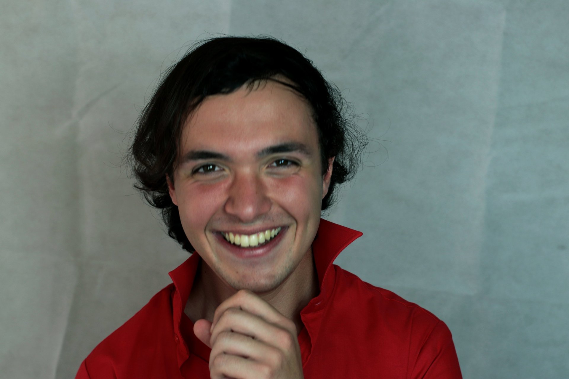 Alex Castilla in a red shirt
