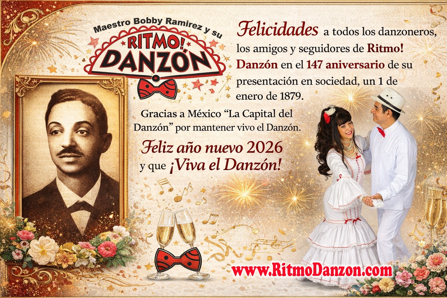 ¡Feliz 147.º aniversario, danzoneros! Un homenaje de Año Nuevo al baile nacional de Cuba.