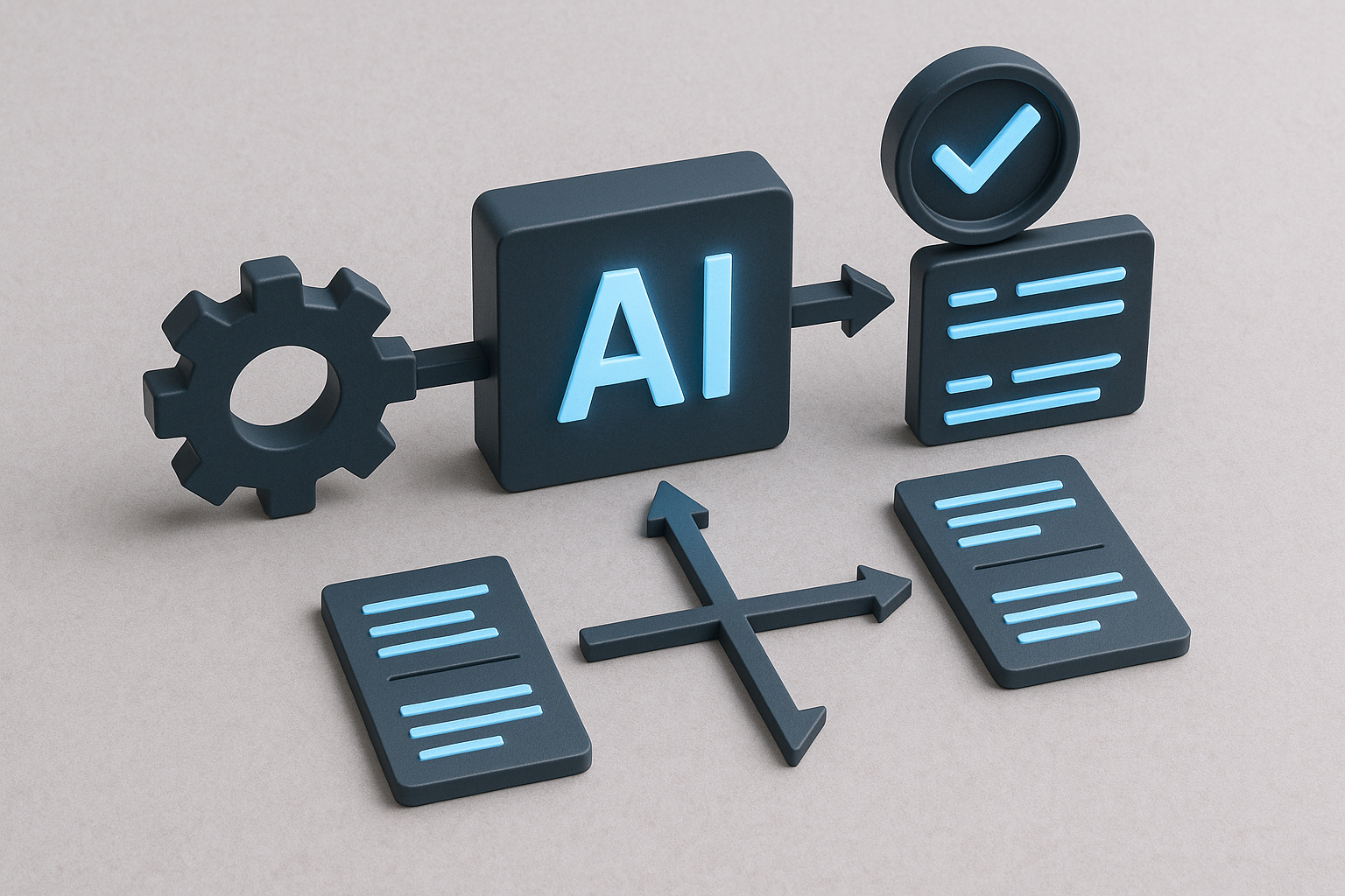Visual representation of business task automation using AI