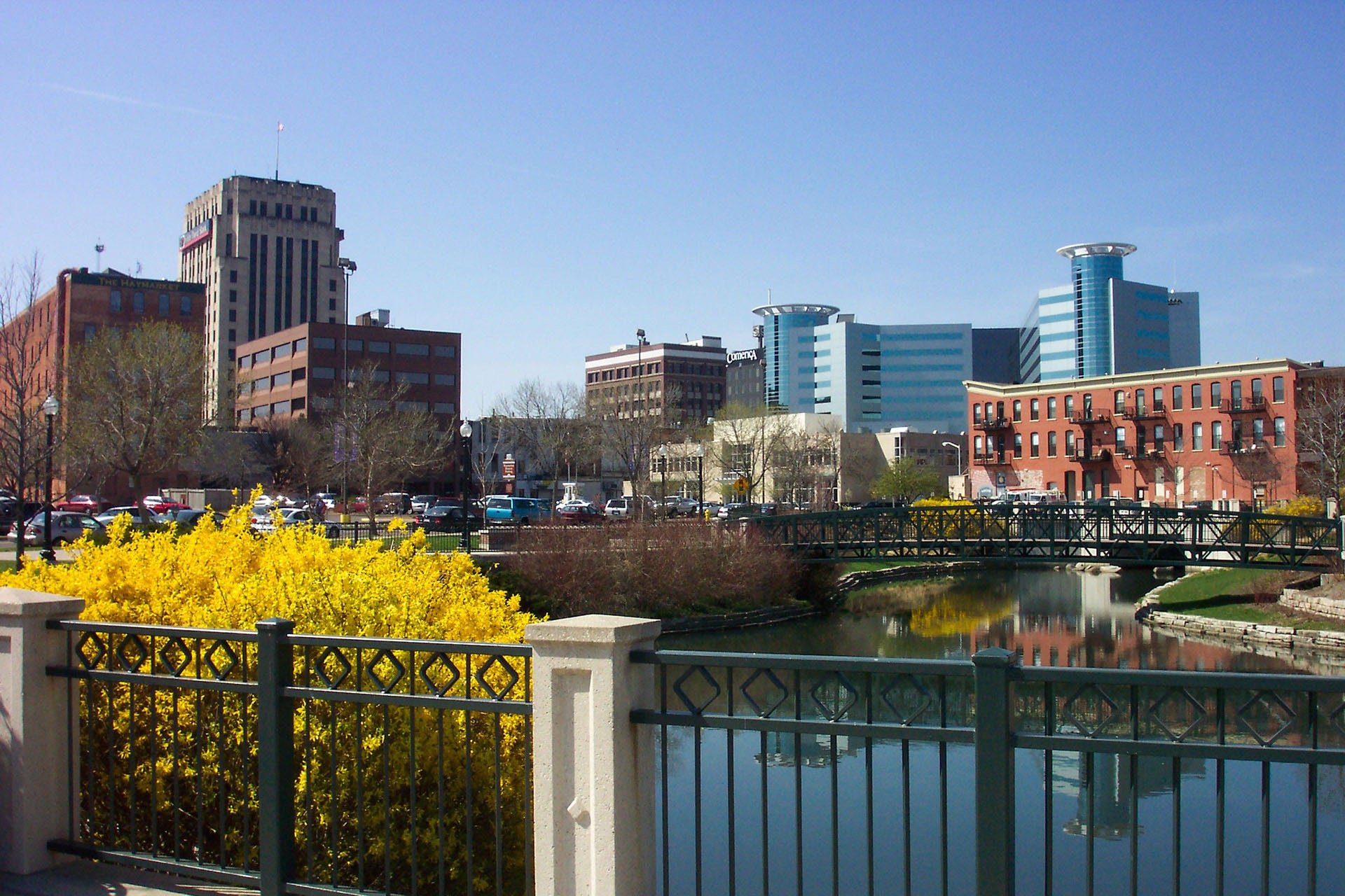 Photo of Kalamazoo skyline with multiple buildings