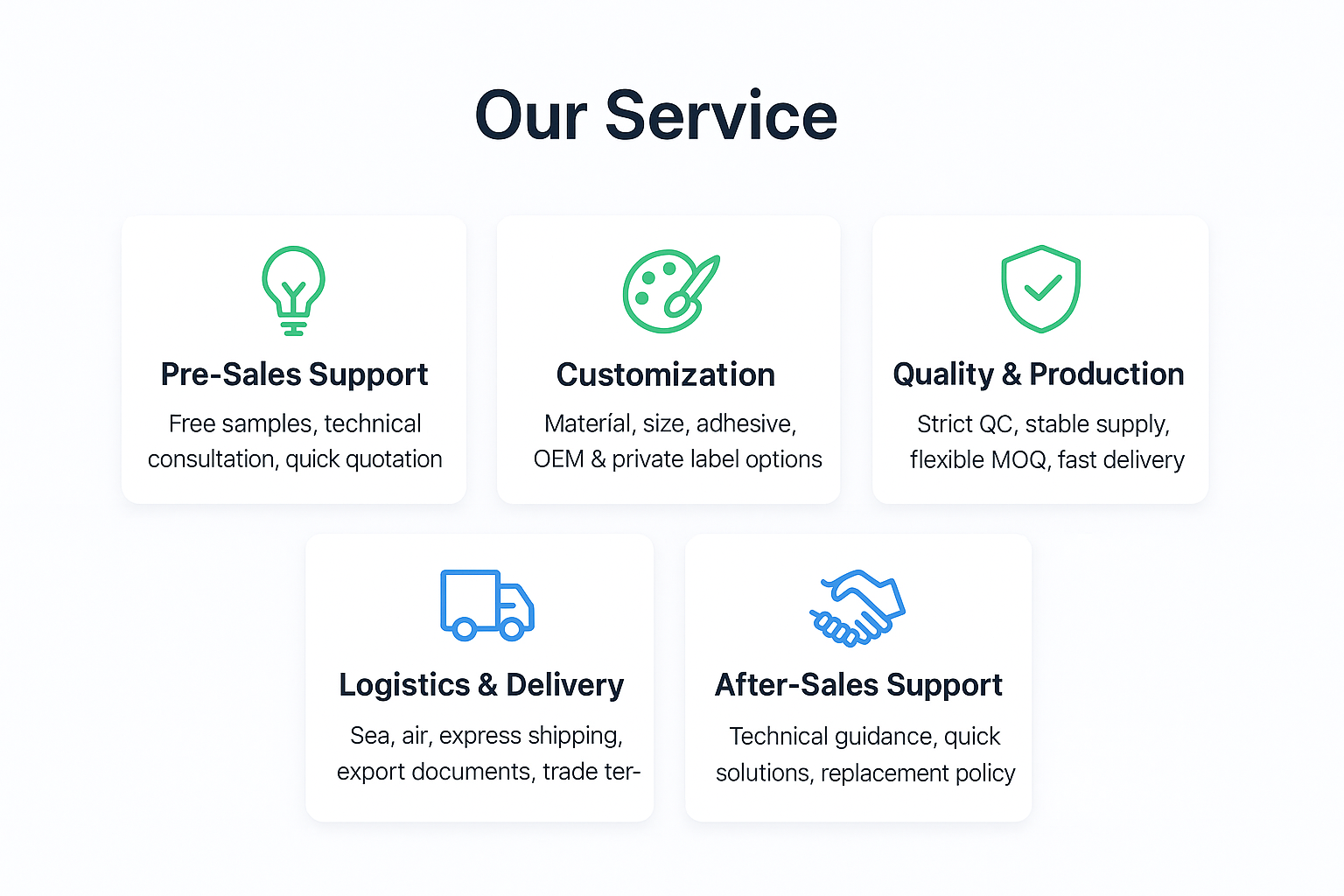 customization, FSC, UL, Rosh