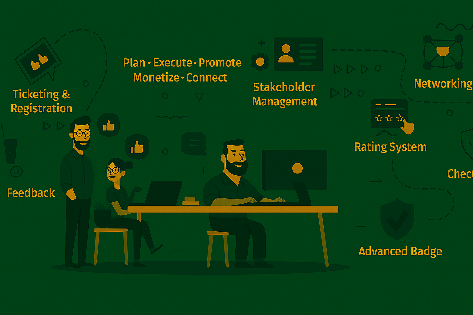 Image summarising event management platform features