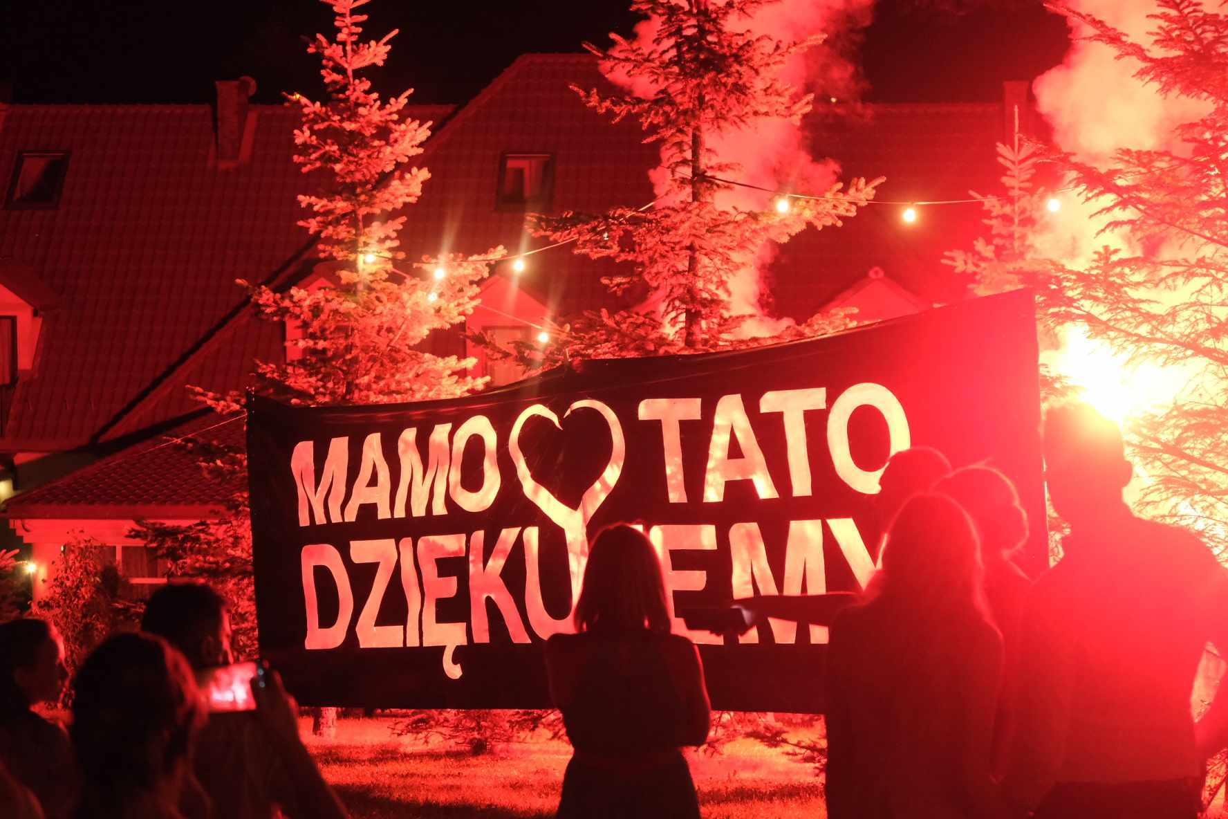 baner mamo tato dziękujemy podziękowania dla rodziców podświetlany napis