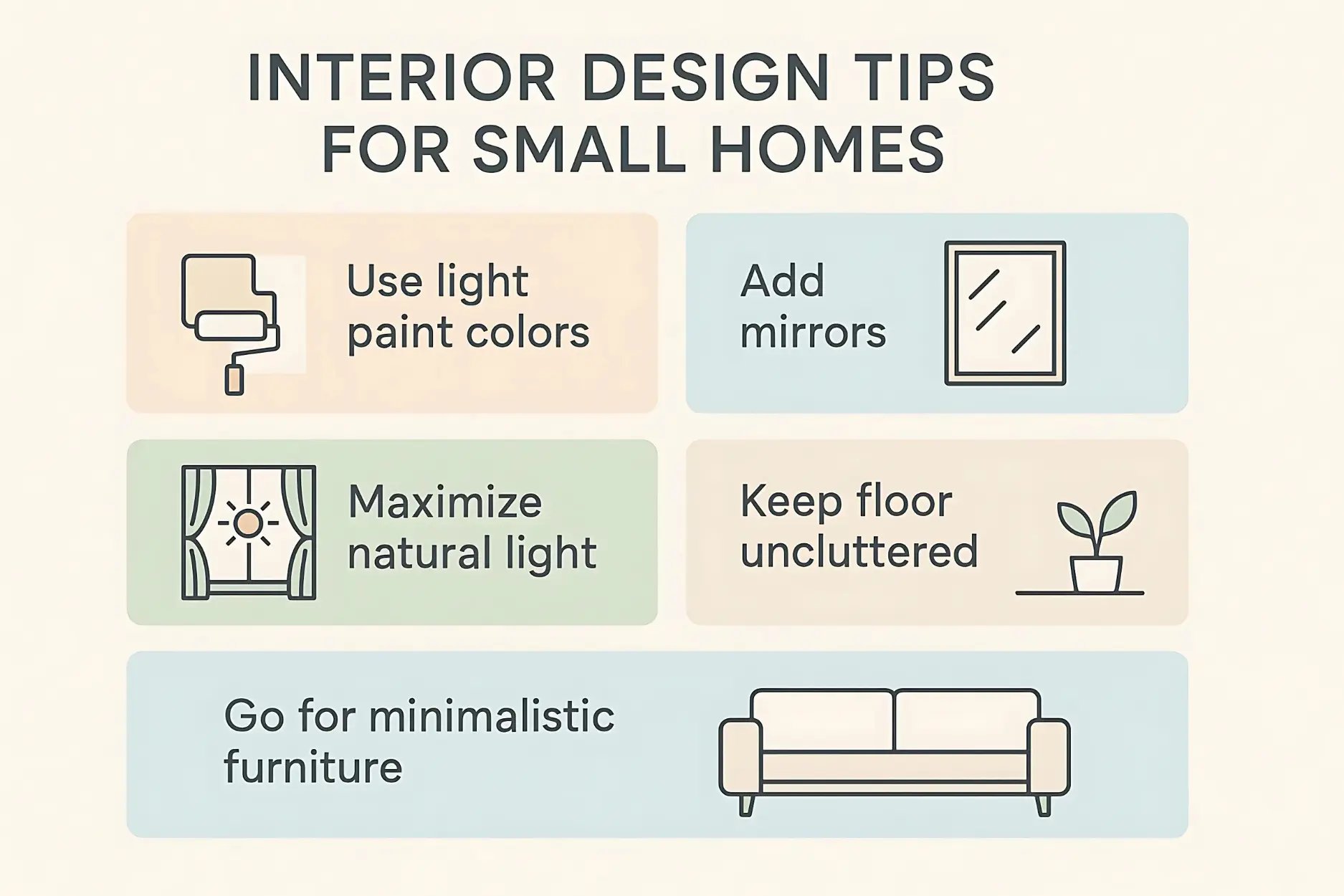 Interior design tips for Small homes