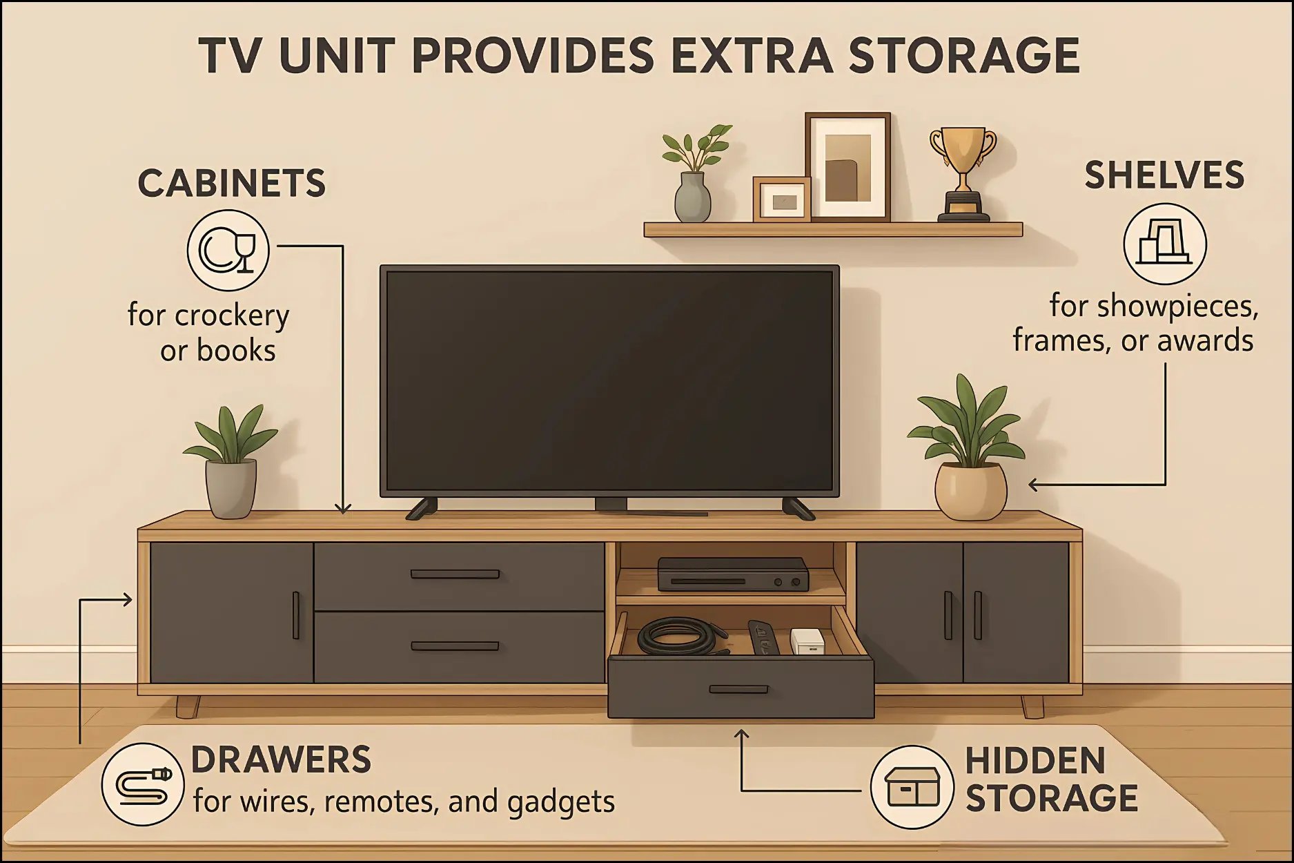 Tv Units with extra storage