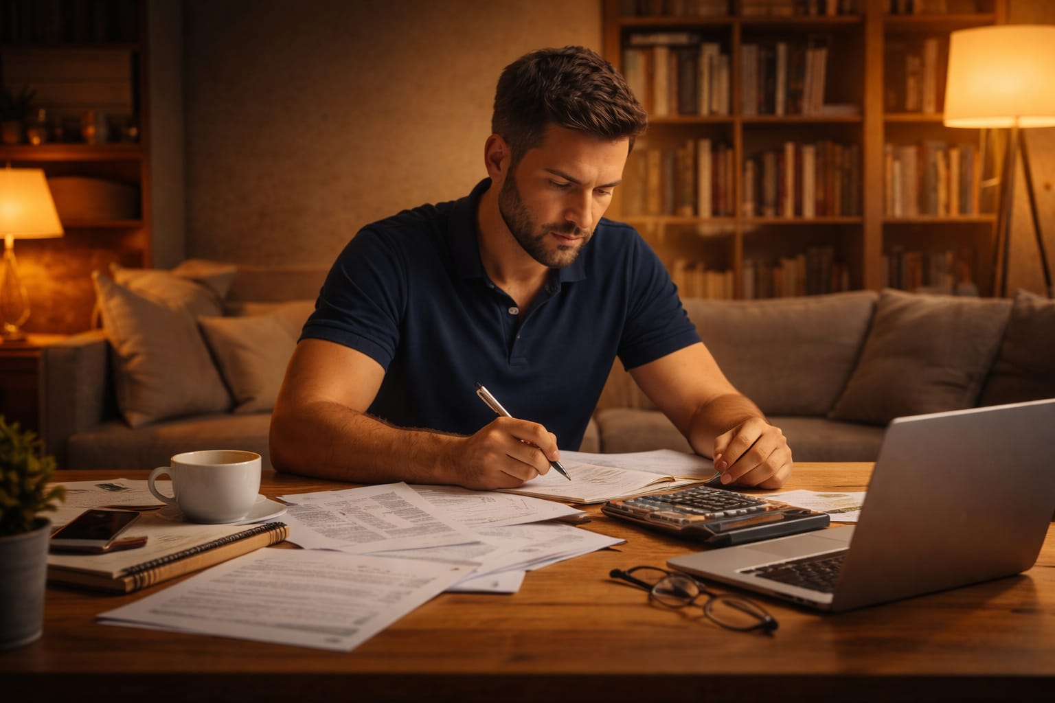 Preocupado com as contas