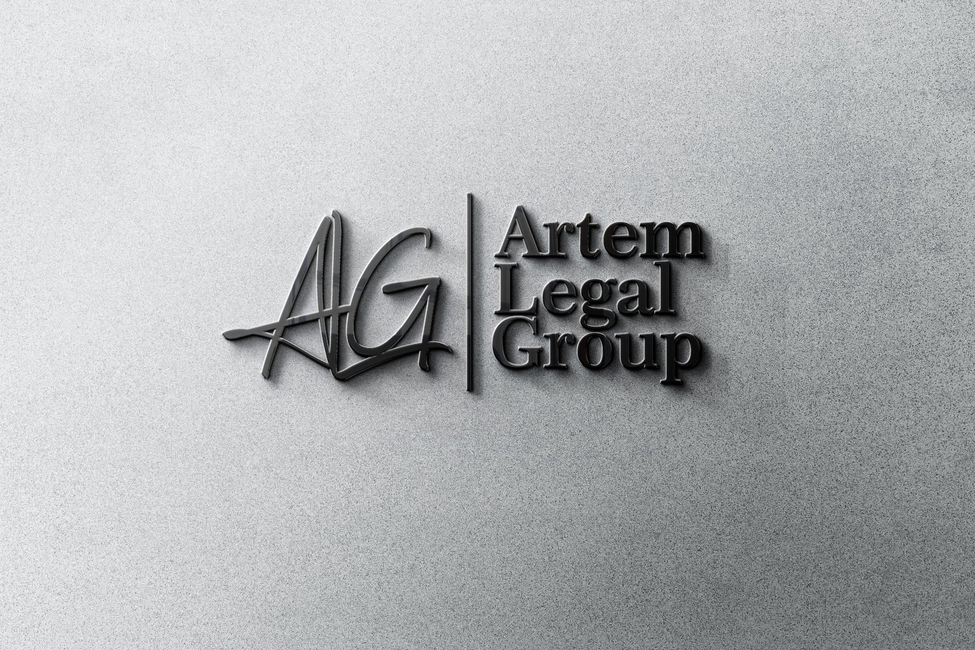 Artem Legal Group Logo on a wall
