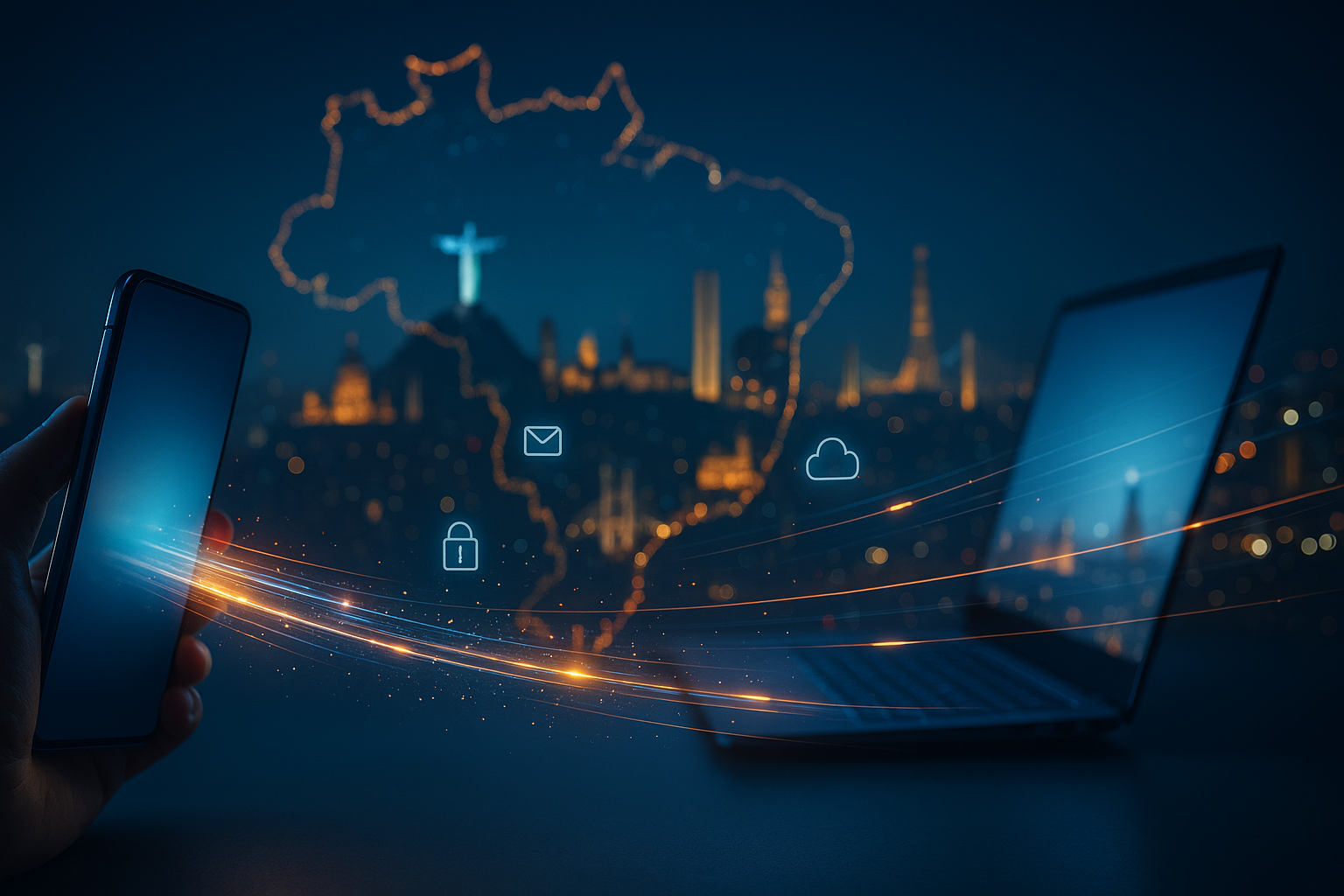 Ilustração: atendimento remoto para todo Brasil