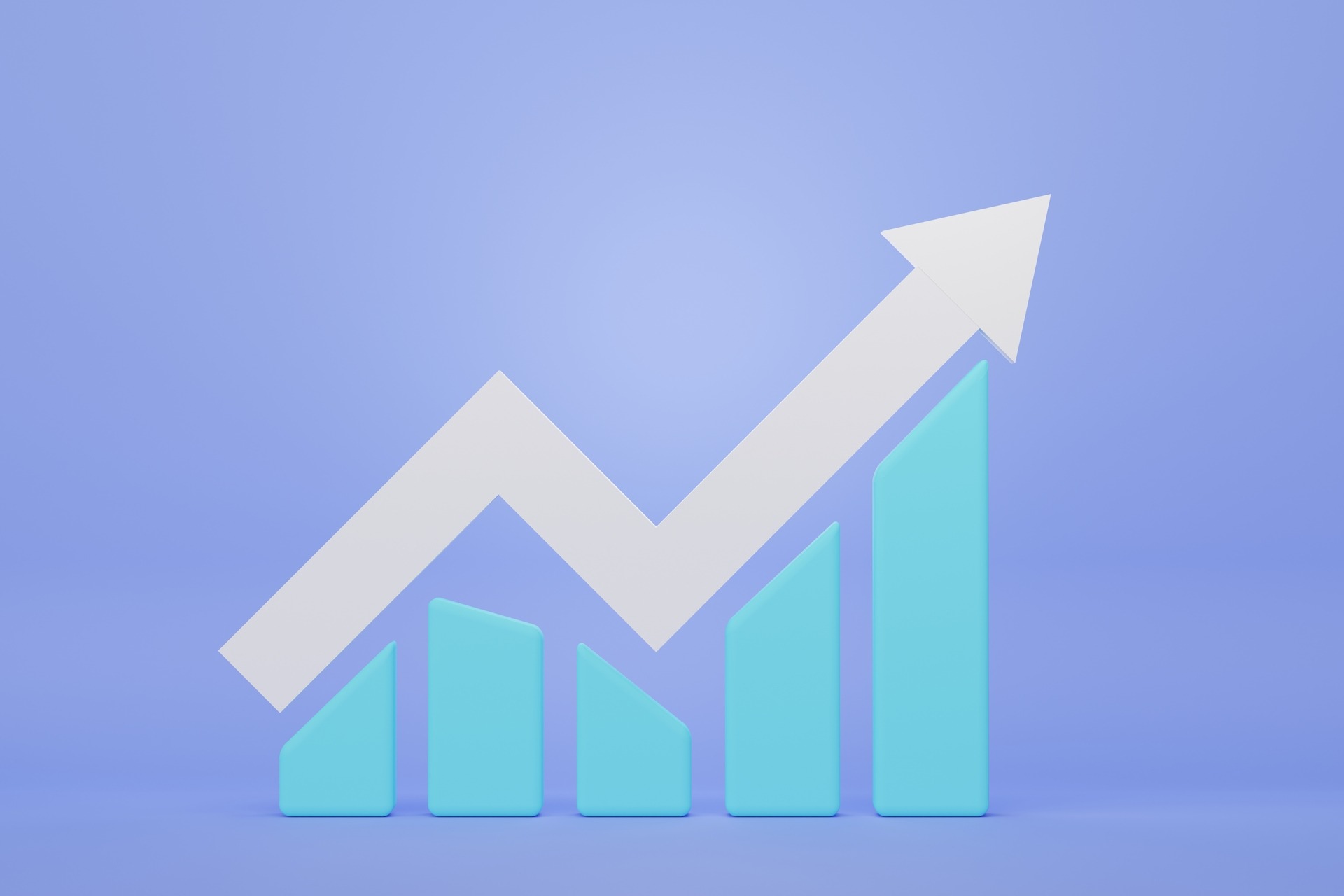 investing arrow going up for growth stocks