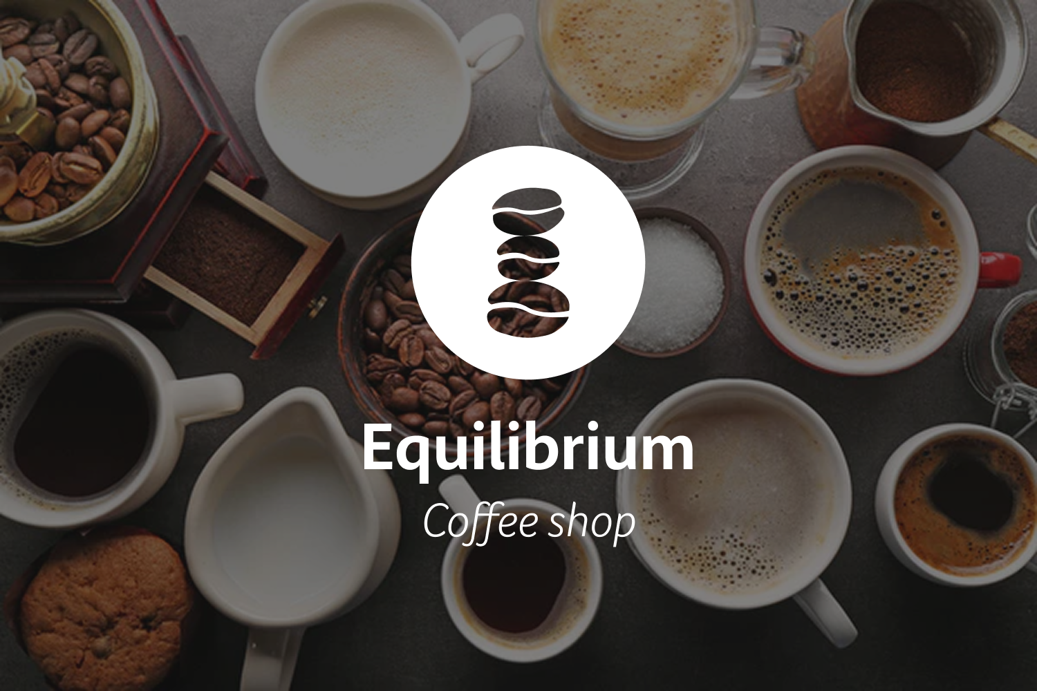 Equilibrium Coffee shop logotype 