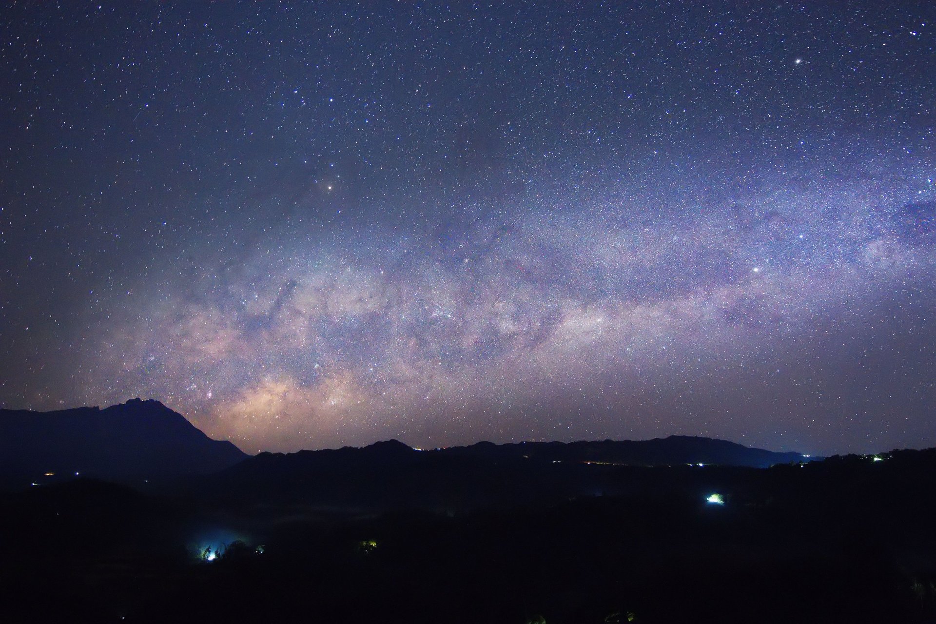 Sky full of stars above the landscape