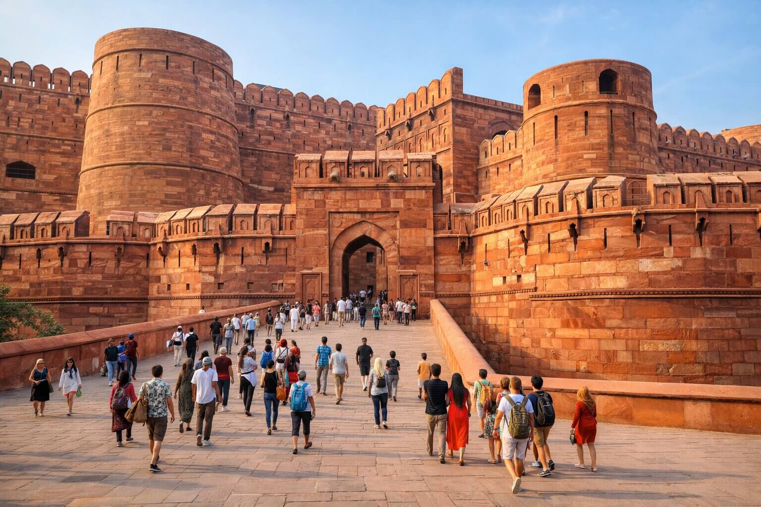 The magnificent Agra Fort in Agra, India