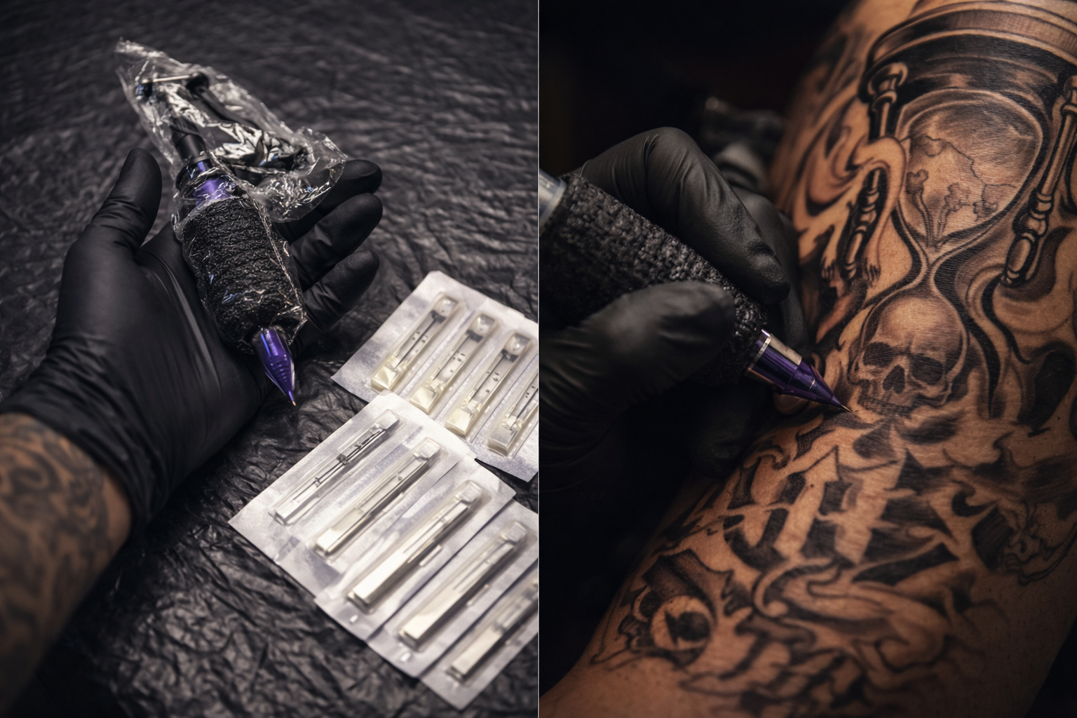 Tattoo artist working at Krossinks