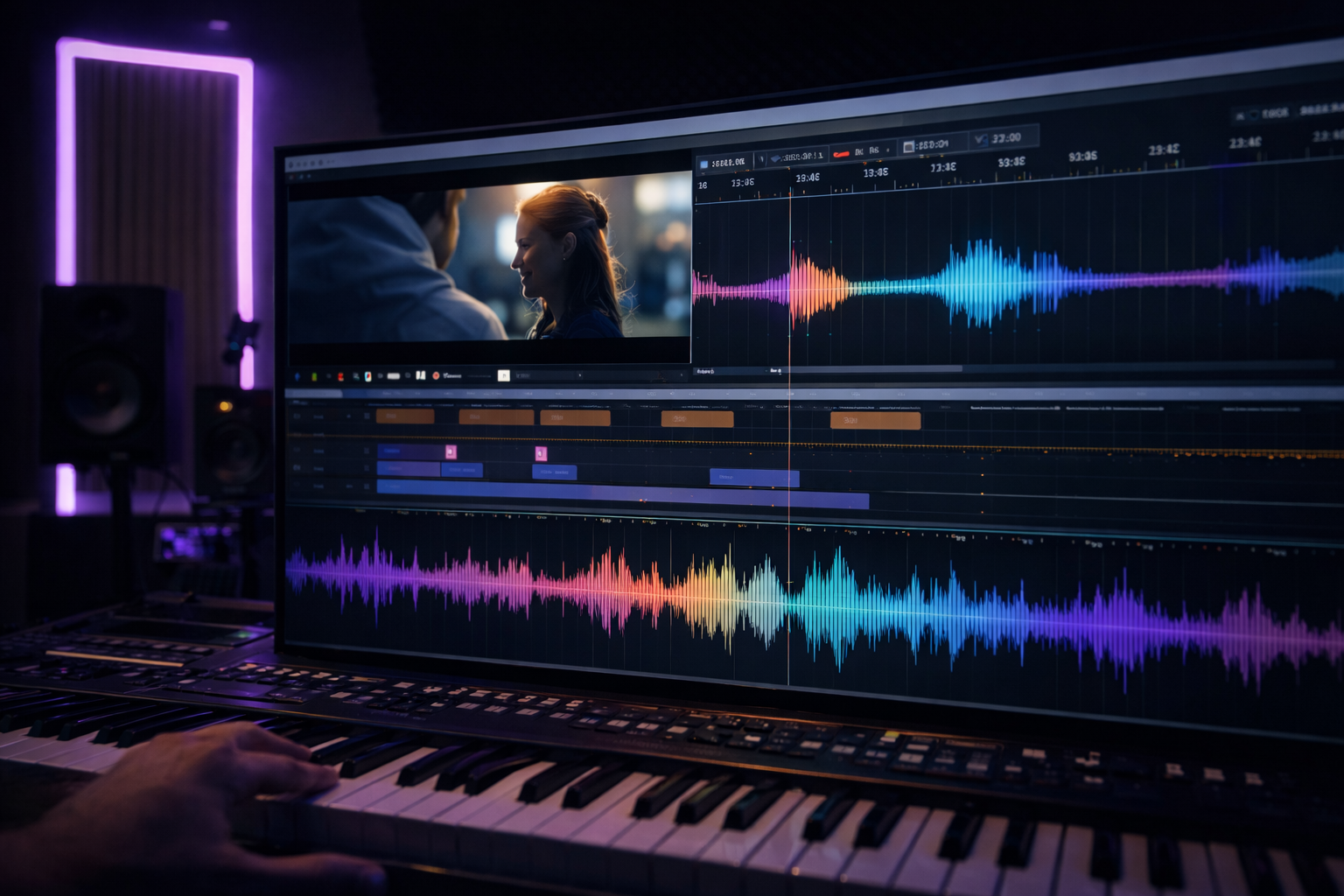 Studio de production musicale immersive