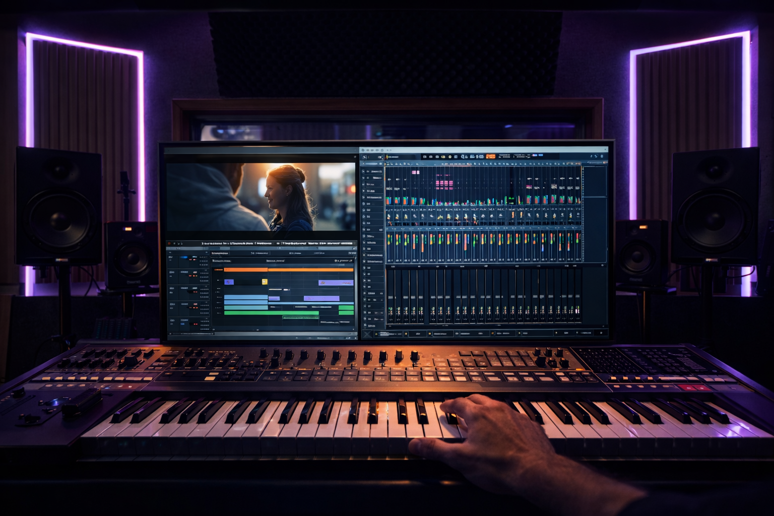 Studio de production musicale immersive