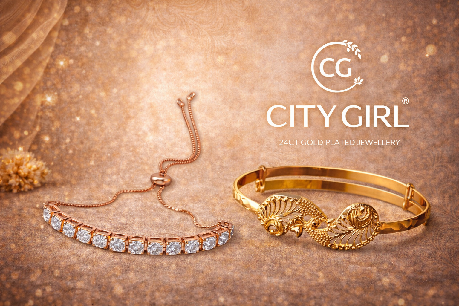 City Girl Jewellery 18 Carat Gold Plated Bridal Wear Party Wear