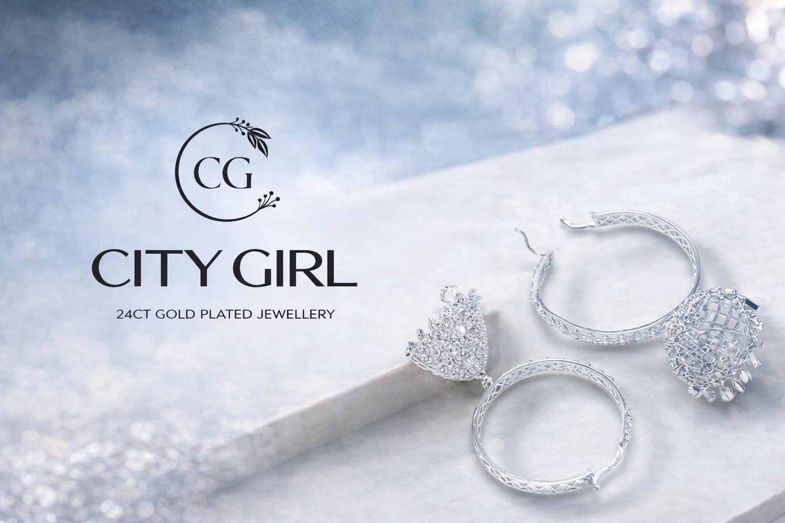 City Girl Jewellery Rhodium Plated Bridal Wear Party Wear