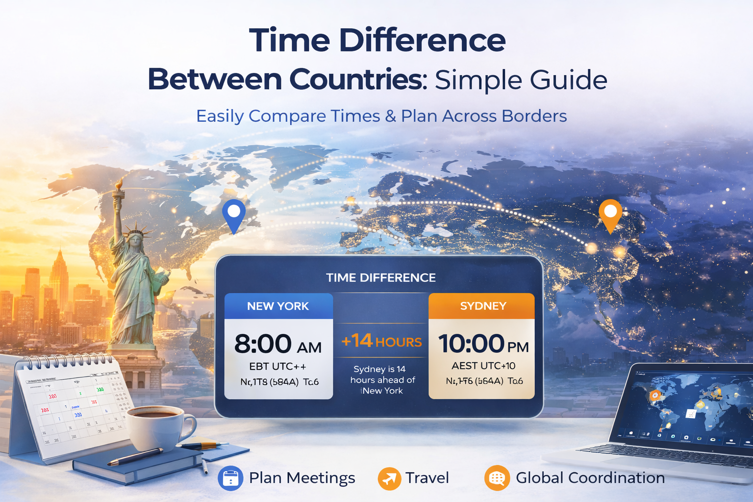 Time Difference Between Countries Simple Guide (2026)_timenowonline.com