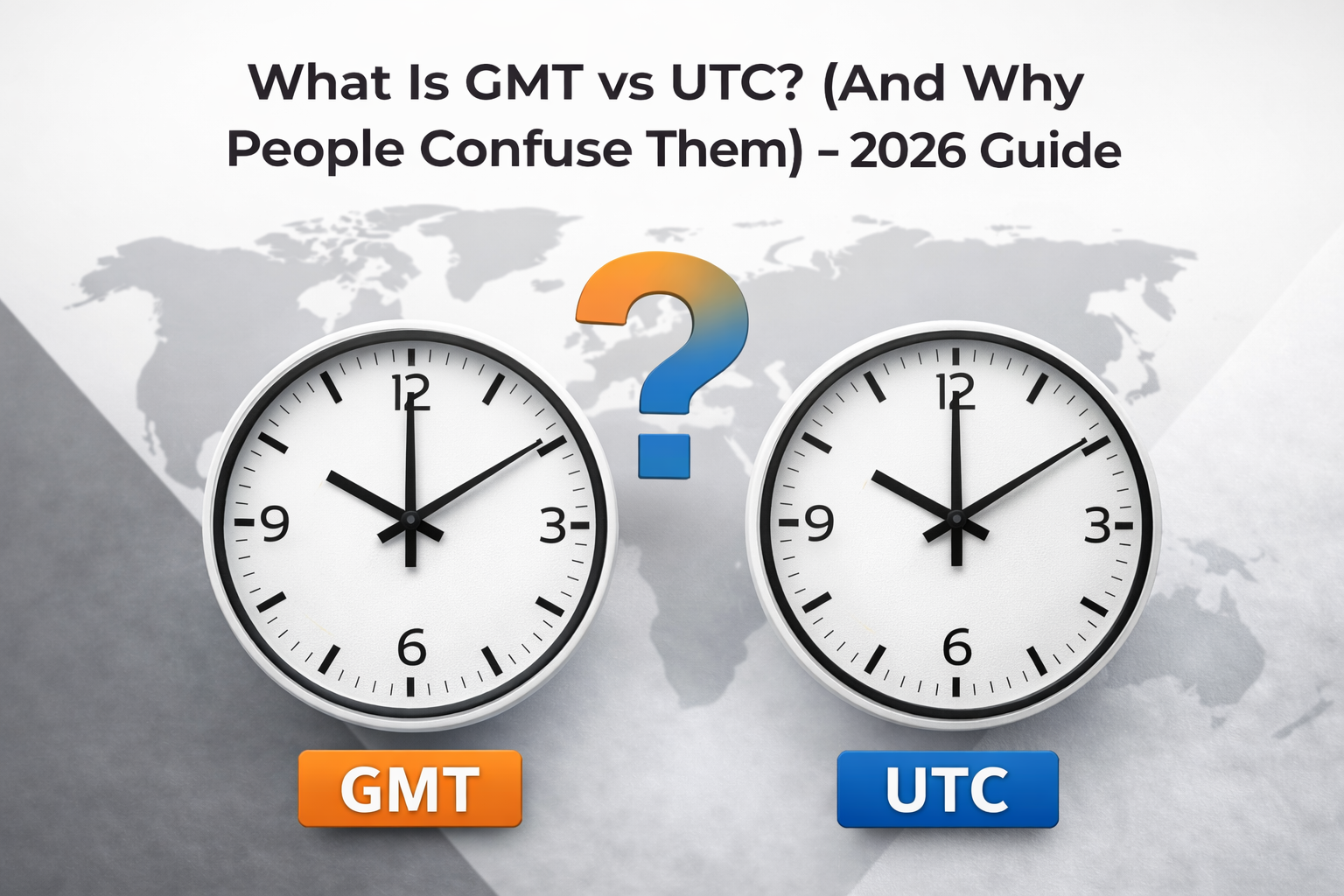 What Is GMT vs UTC (And Why People Confuse Them) – 2026 Guide_timenowonline.com