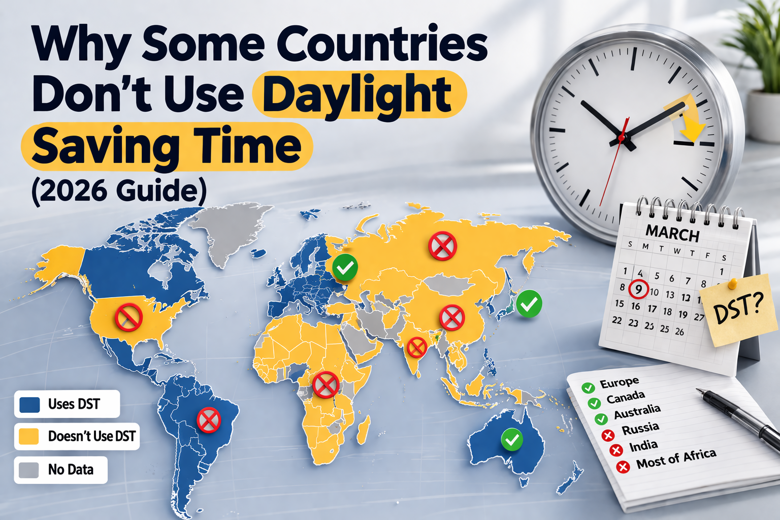 Why Some Countries Don’t Use Daylight Saving Time (2026 Guide)_timenowonline.com