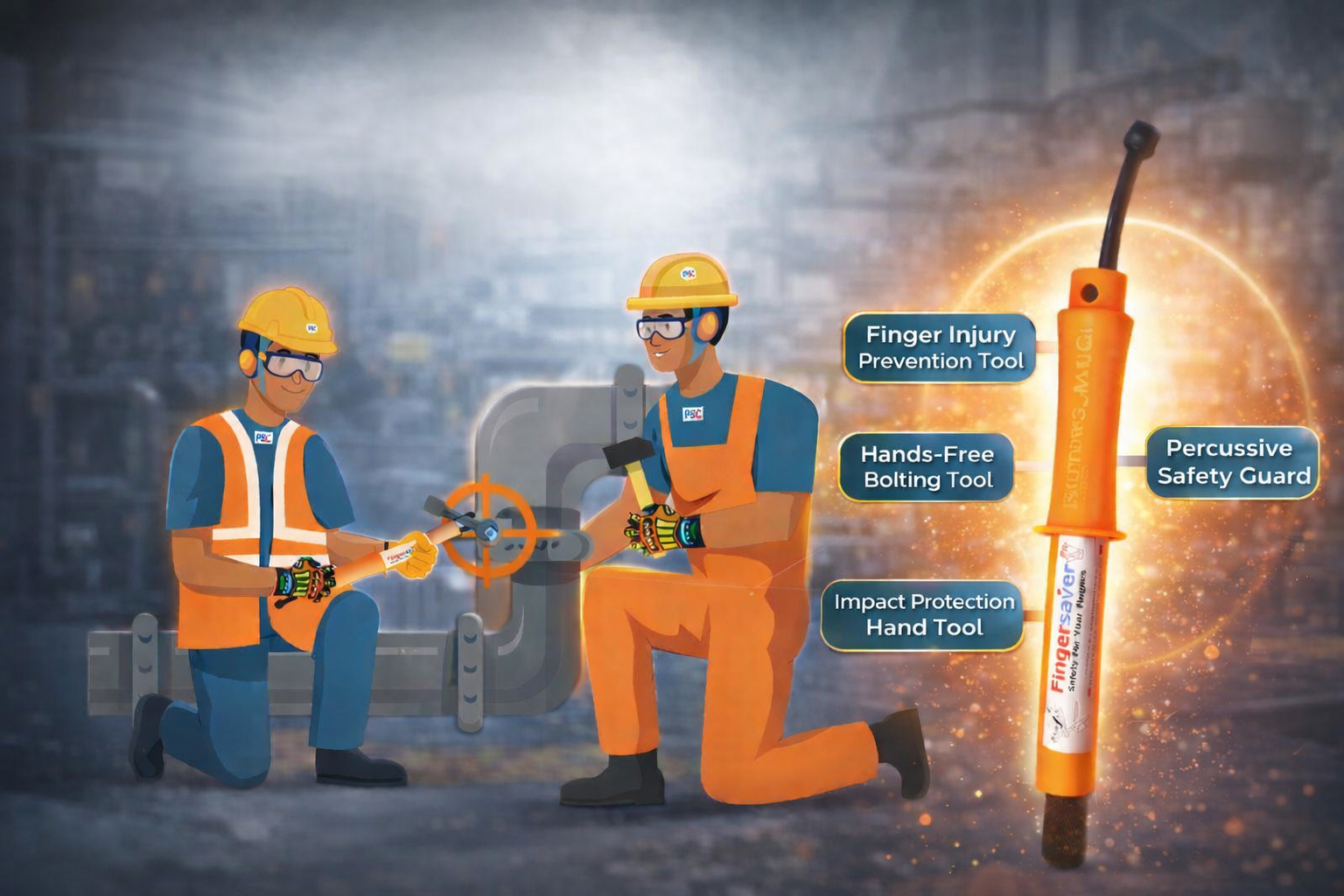 PSC Finger Saver Safe Hammering Tool