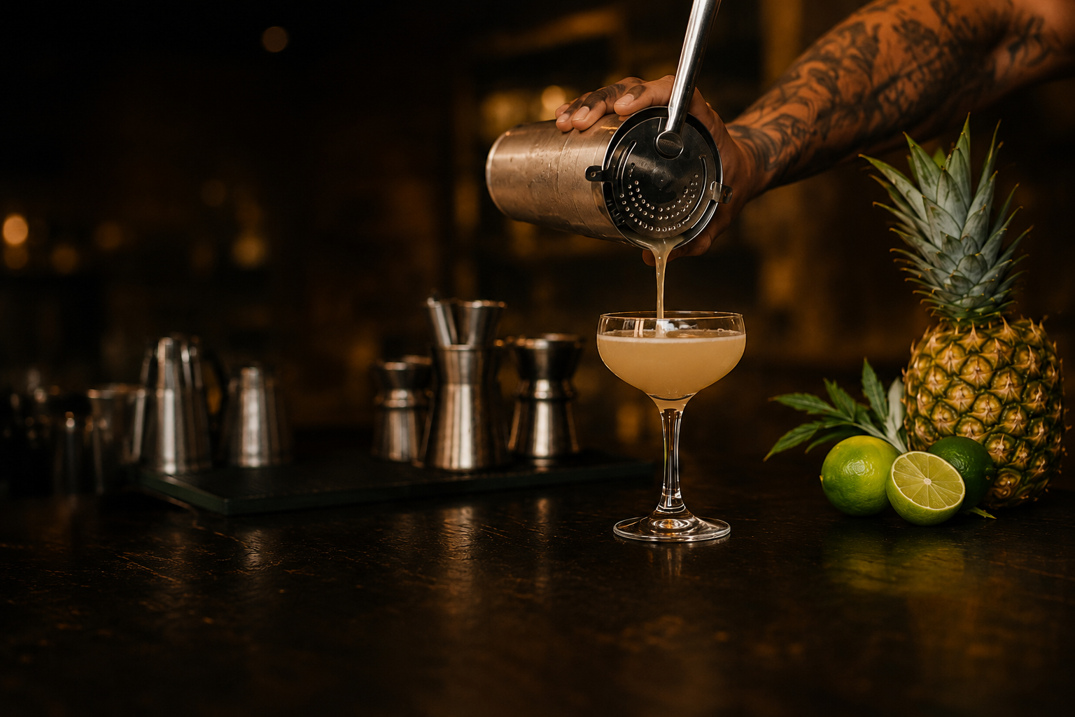 Making Latin Cocktail in Mestizo