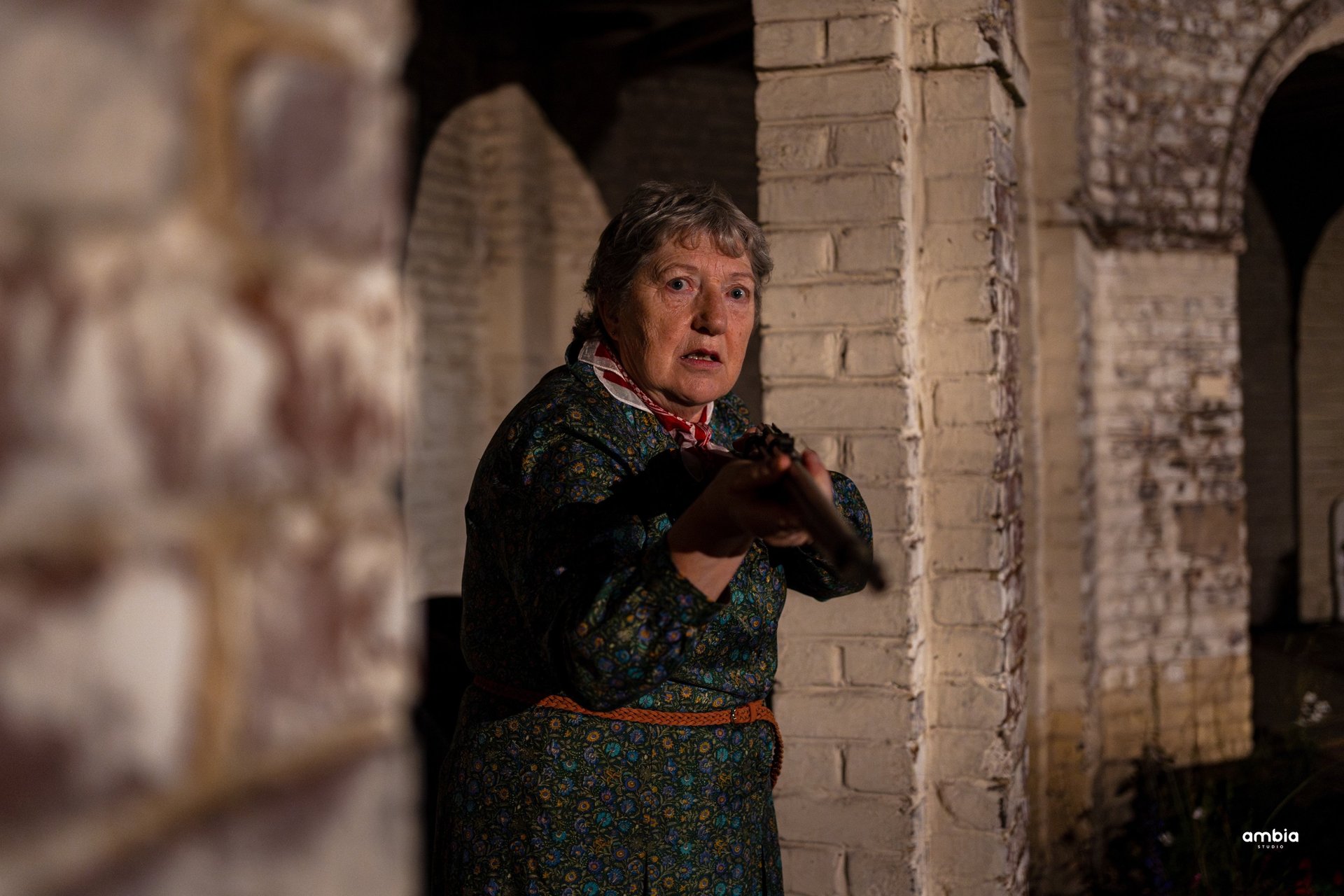 Sabine Lefort dans les Fantômes du Vendredi jouant le rôle de Suzanne Potez. Corbie. Val de Somme.