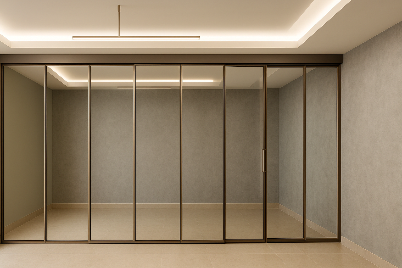 Slim aluminium profile slider