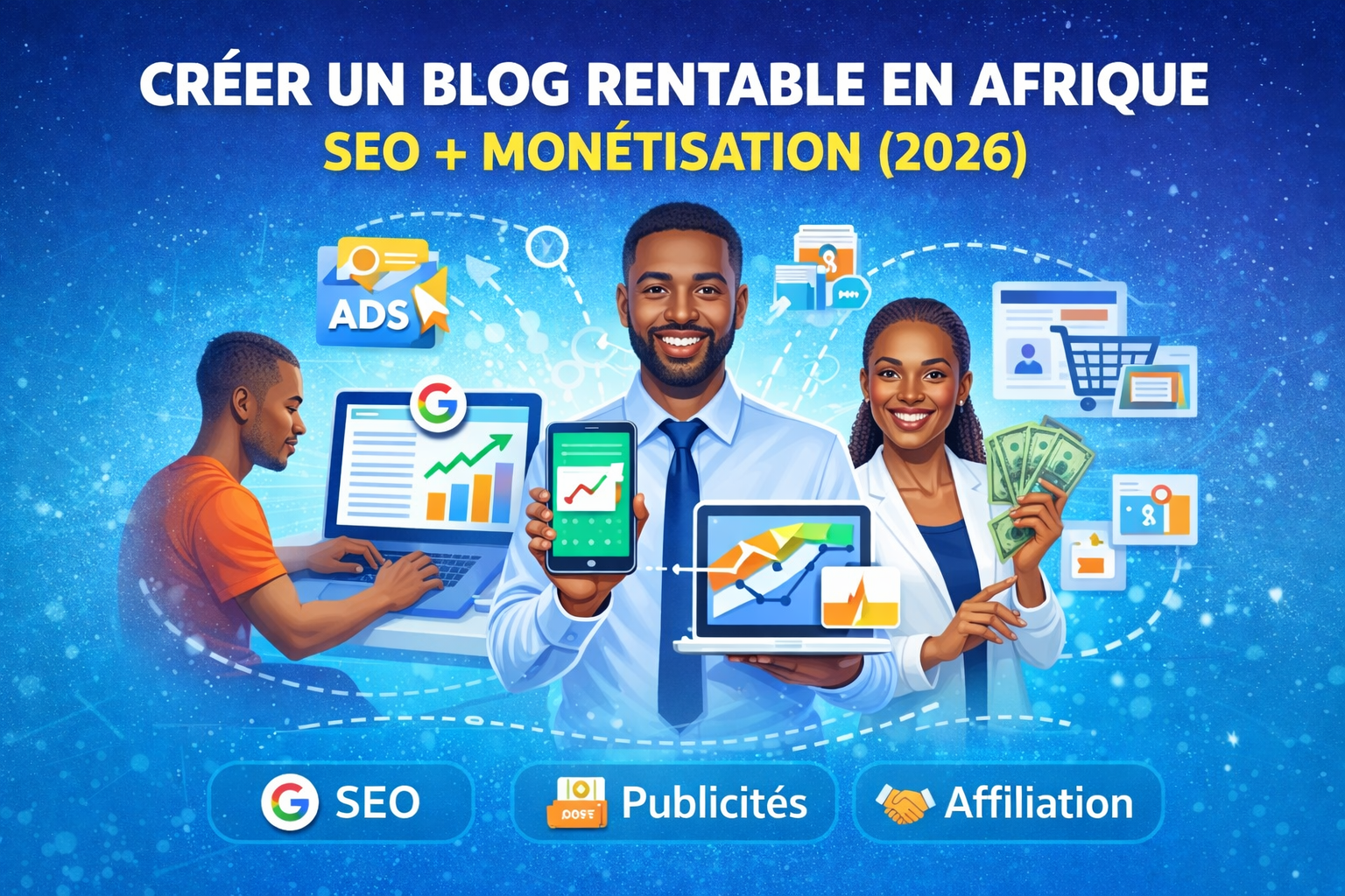 Créer un blog rentable en Afrique 2026  SEO, trafic Google et monétisation (publicités, affiliation,